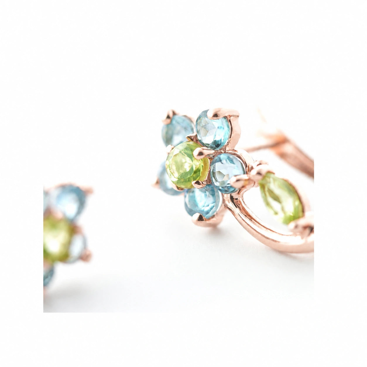 Rose Gold Peridot & Aquamarine — Mariacalliope