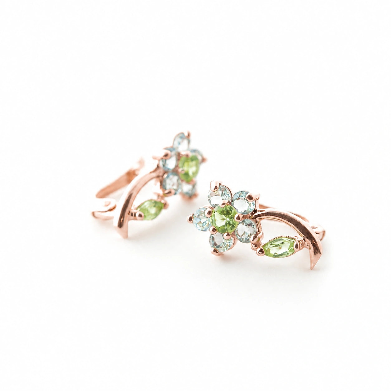 Rose Gold Peridot & Aquamarine — Mariacalliope