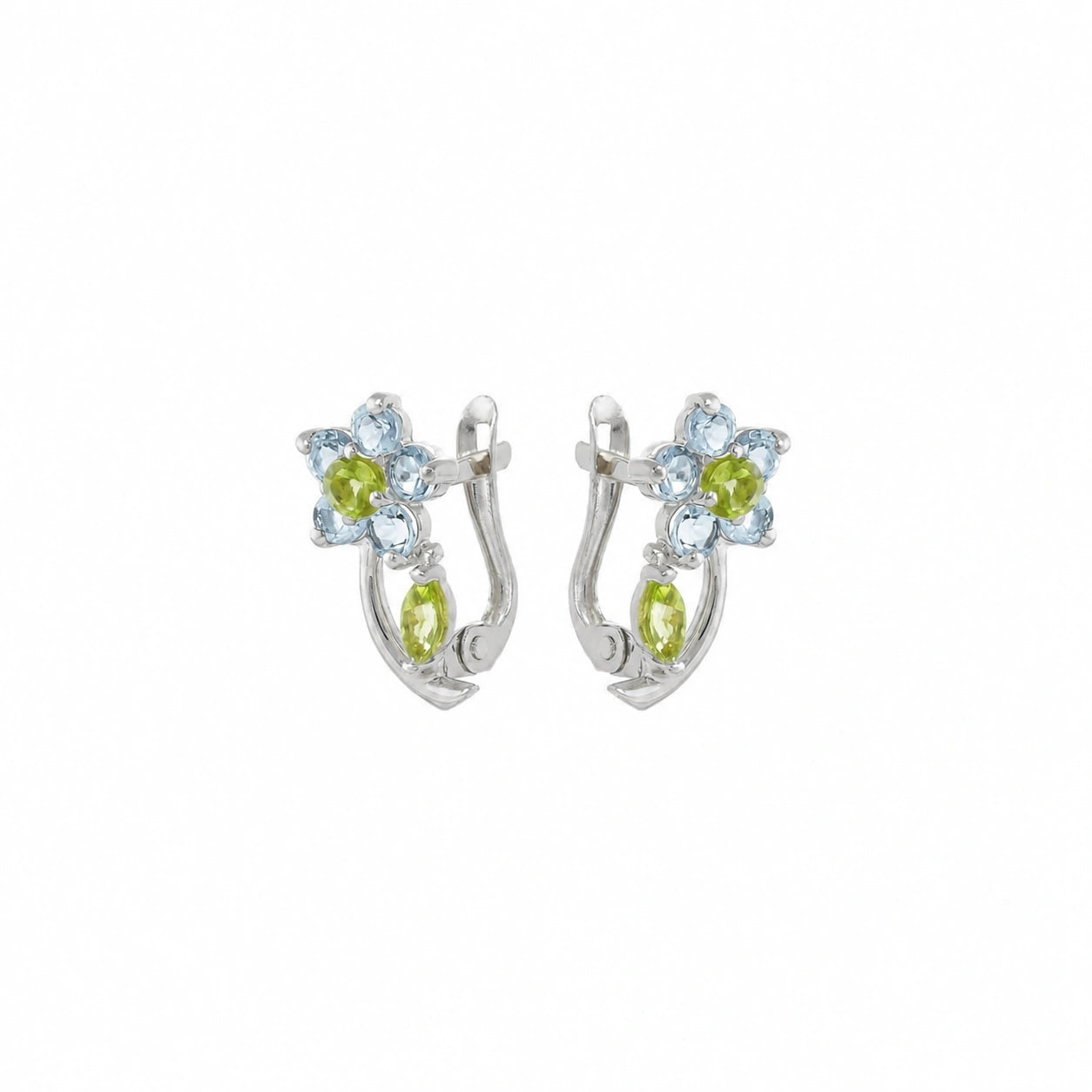 White Gold Peridot & Aquamarine — Mariacalliope