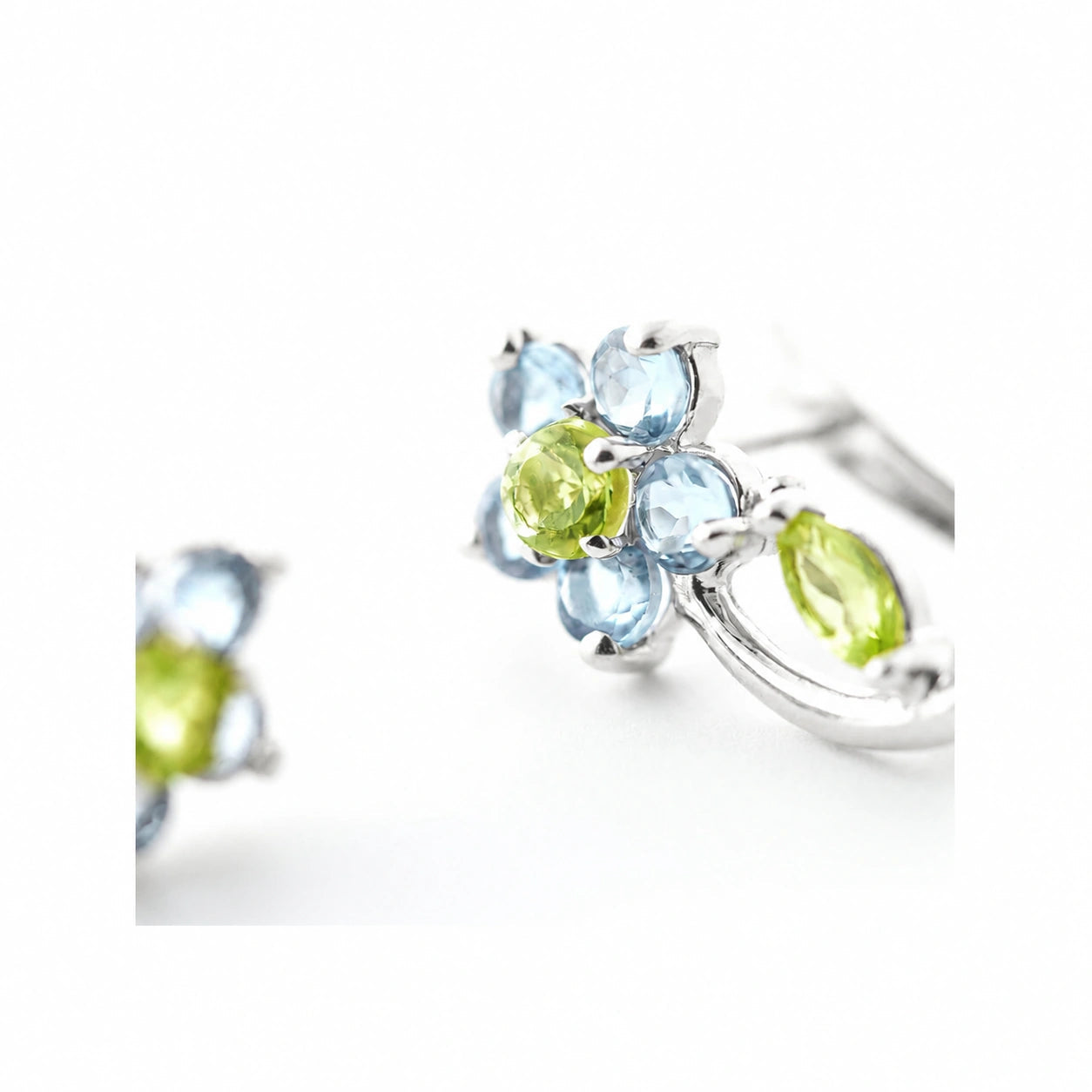 White Gold Peridot & Aquamarine — Mariacalliope