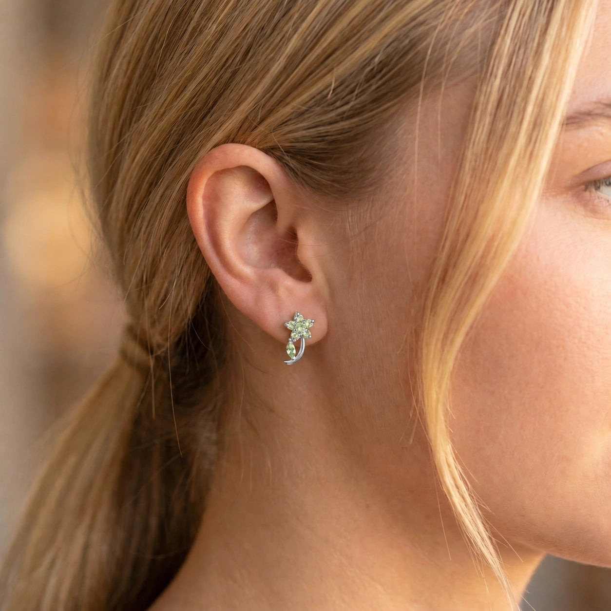 White Gold Peridot & Aquamarine — Mariacalliope
