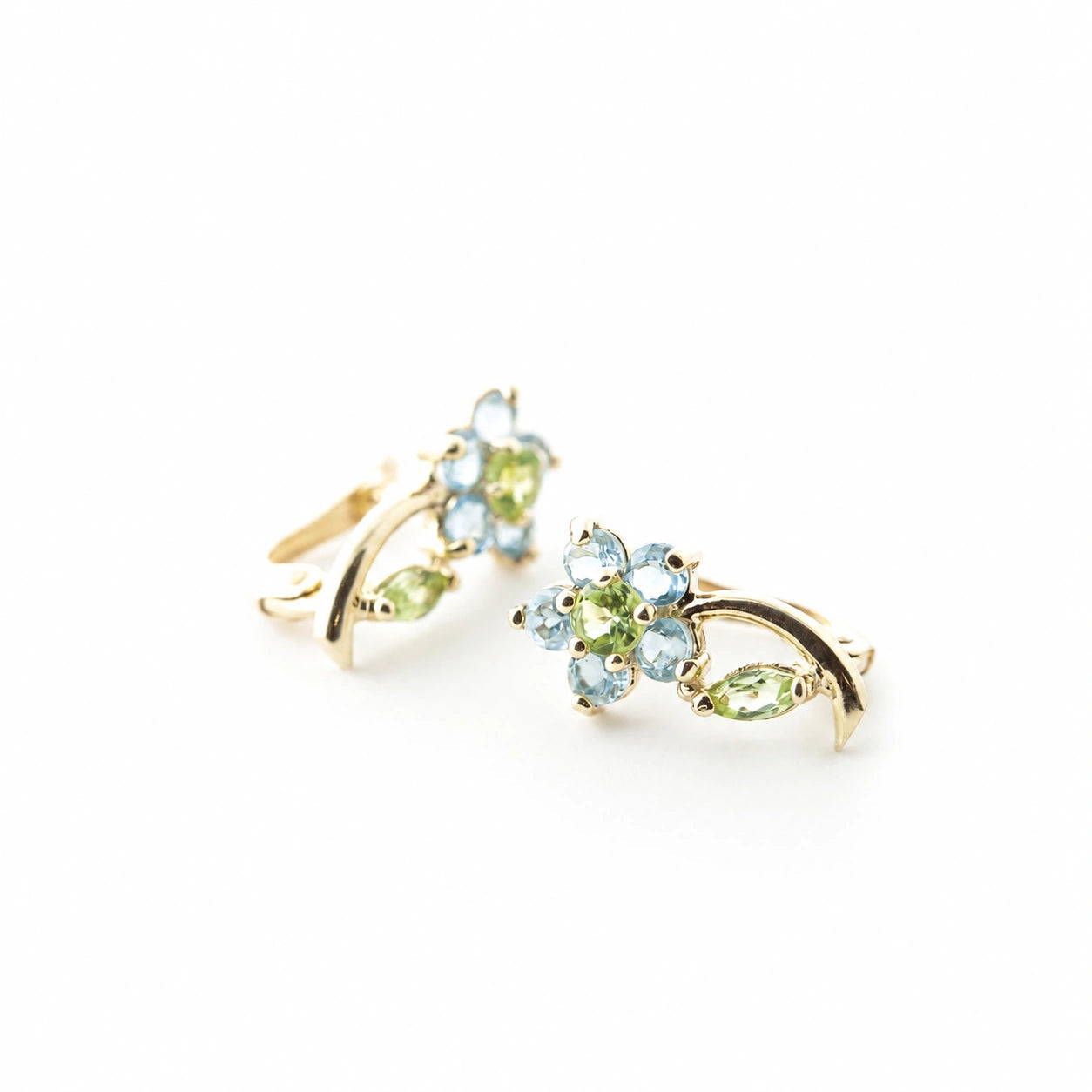 Yellow Gold Peridot & Aquamarine — Mariacalliope