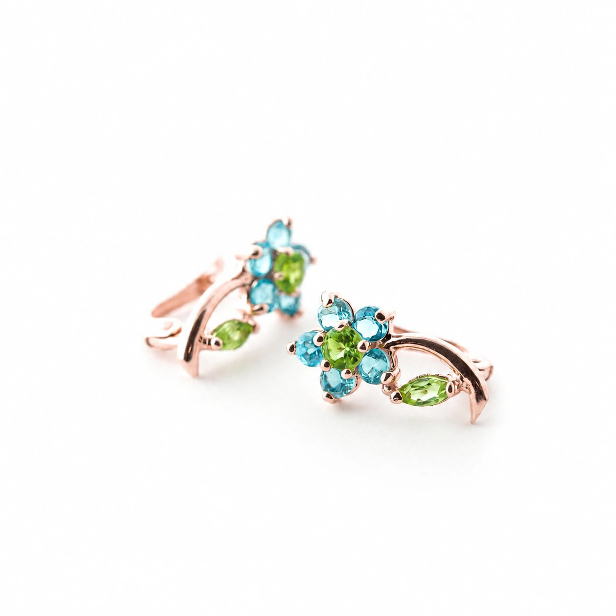 Rose Gold Peridot & Blue Topaz — Mariacalliope