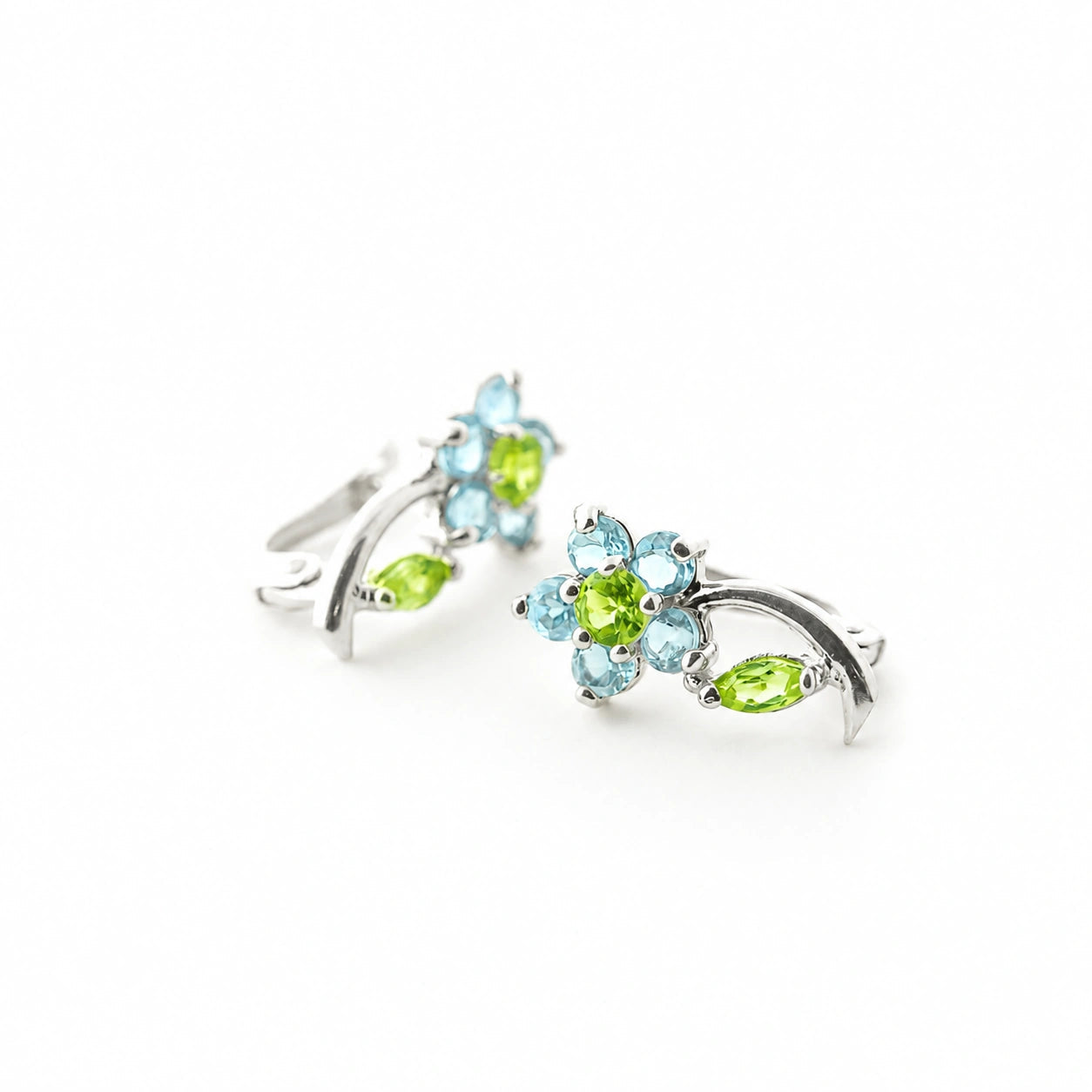 White Gold Peridot & Blue Topaz — Mariacalliope