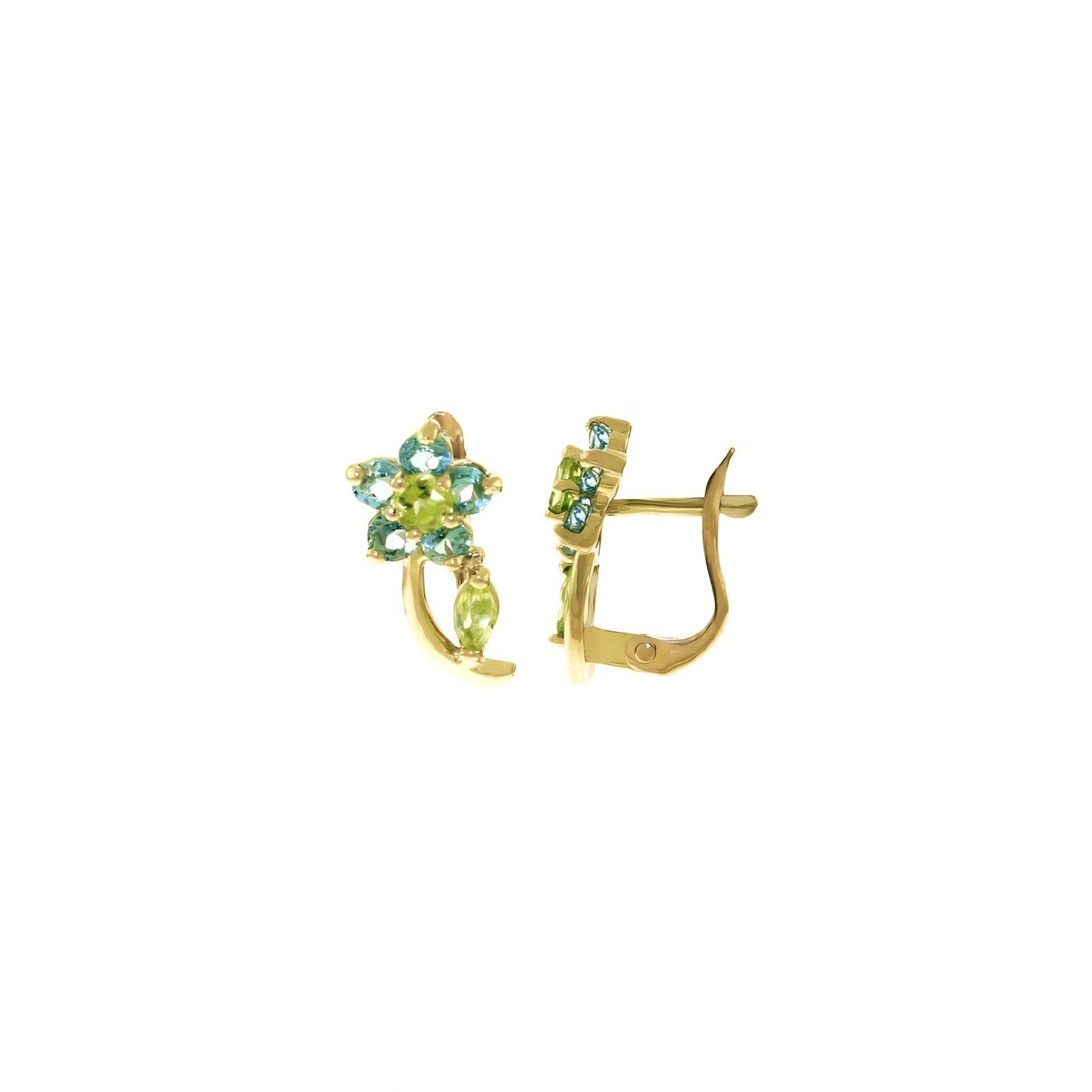 Yellow Gold Peridot & Blue Topaz — Mariacalliope