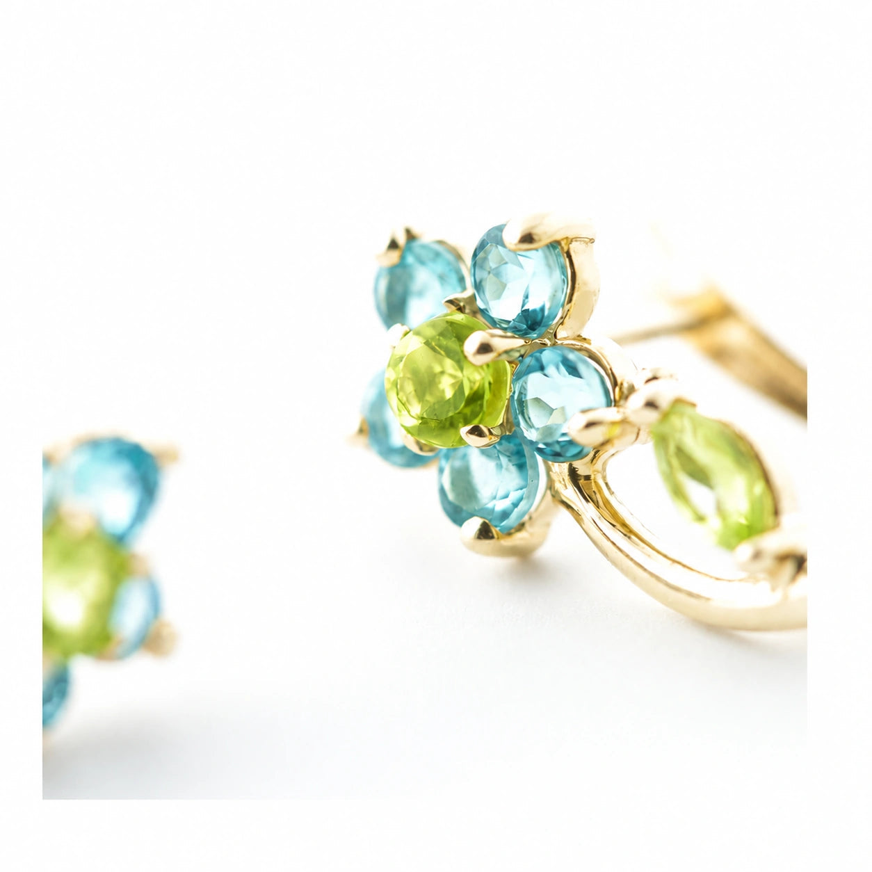 Yellow Gold Peridot & Blue Topaz — Mariacalliope