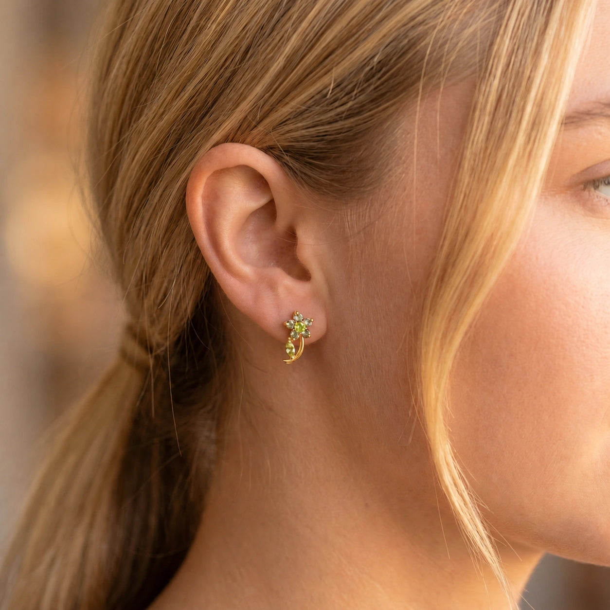 Yellow Gold Peridot & Blue Topaz — Mariacalliope
