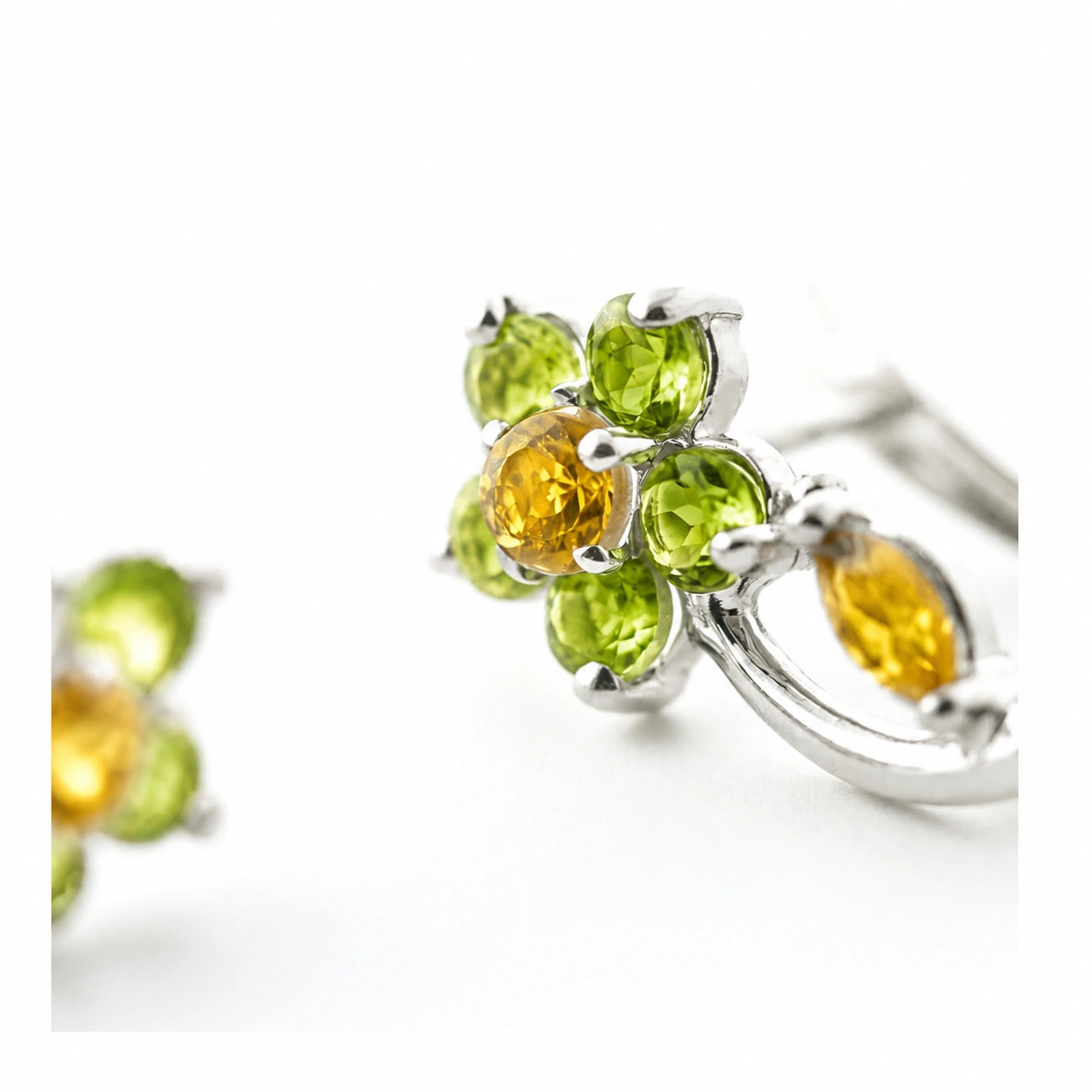 White Gold Peridot & Citrine — Mariacalliope
