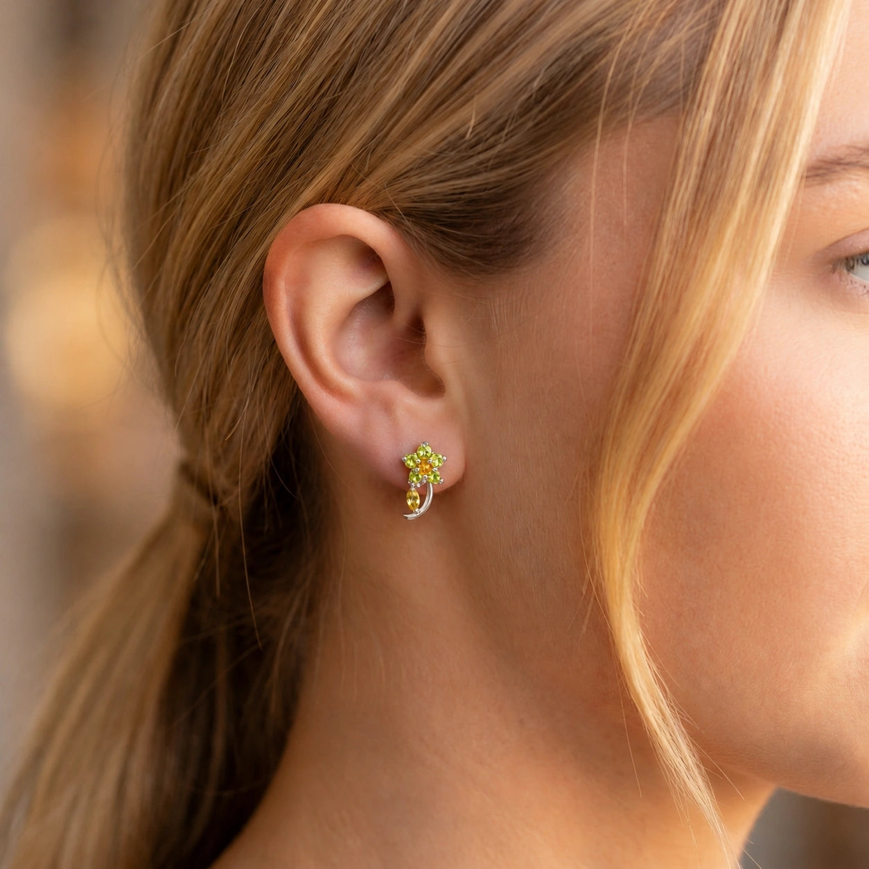 White Gold Peridot & Citrine — Mariacalliope