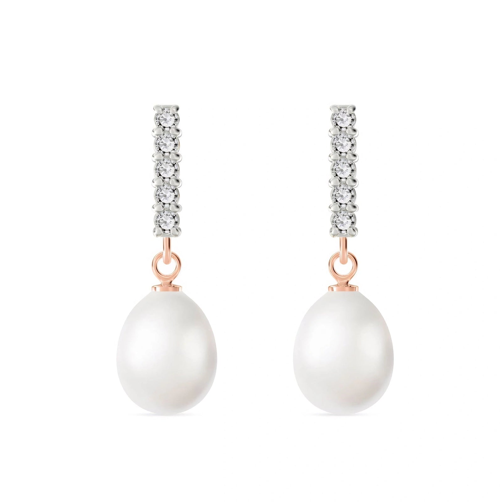 Rose Gold Diamond & Pearl — Mariacamelia