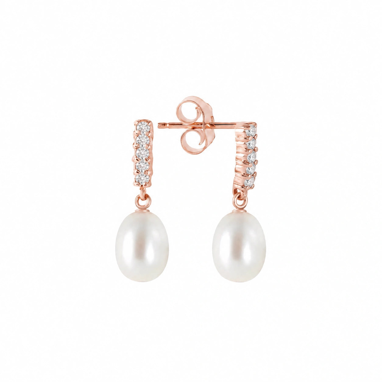Rose Gold Diamond & Pearl — Mariacamelia