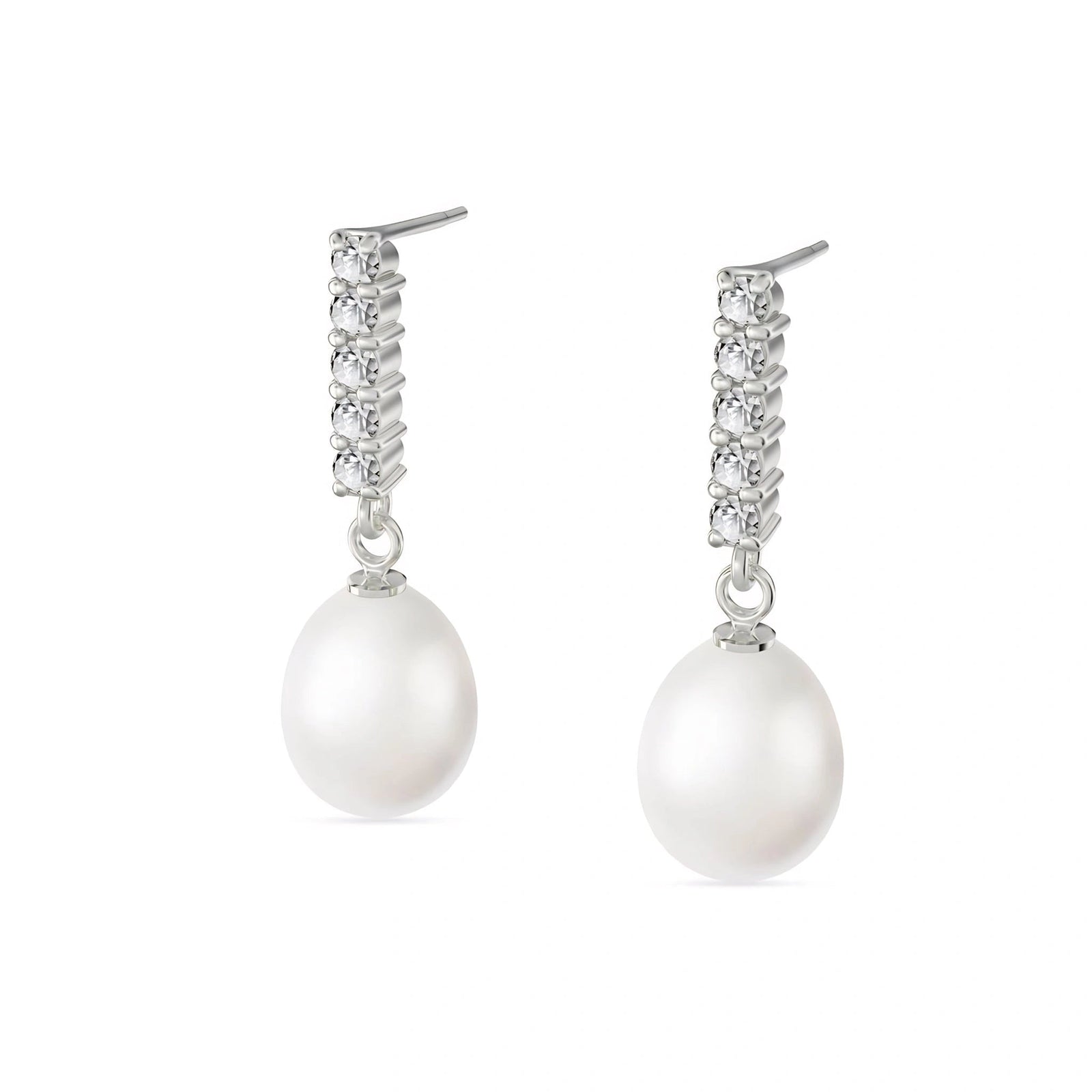 White Gold Diamond & Pearl — Mariacamelia