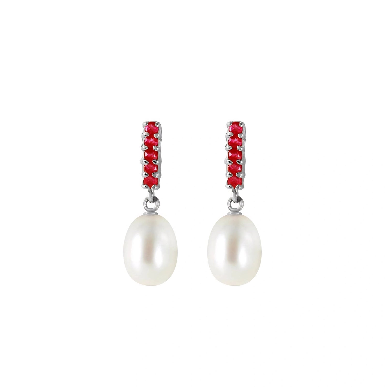 White Gold Pearl & Ruby — Mariacamelia
