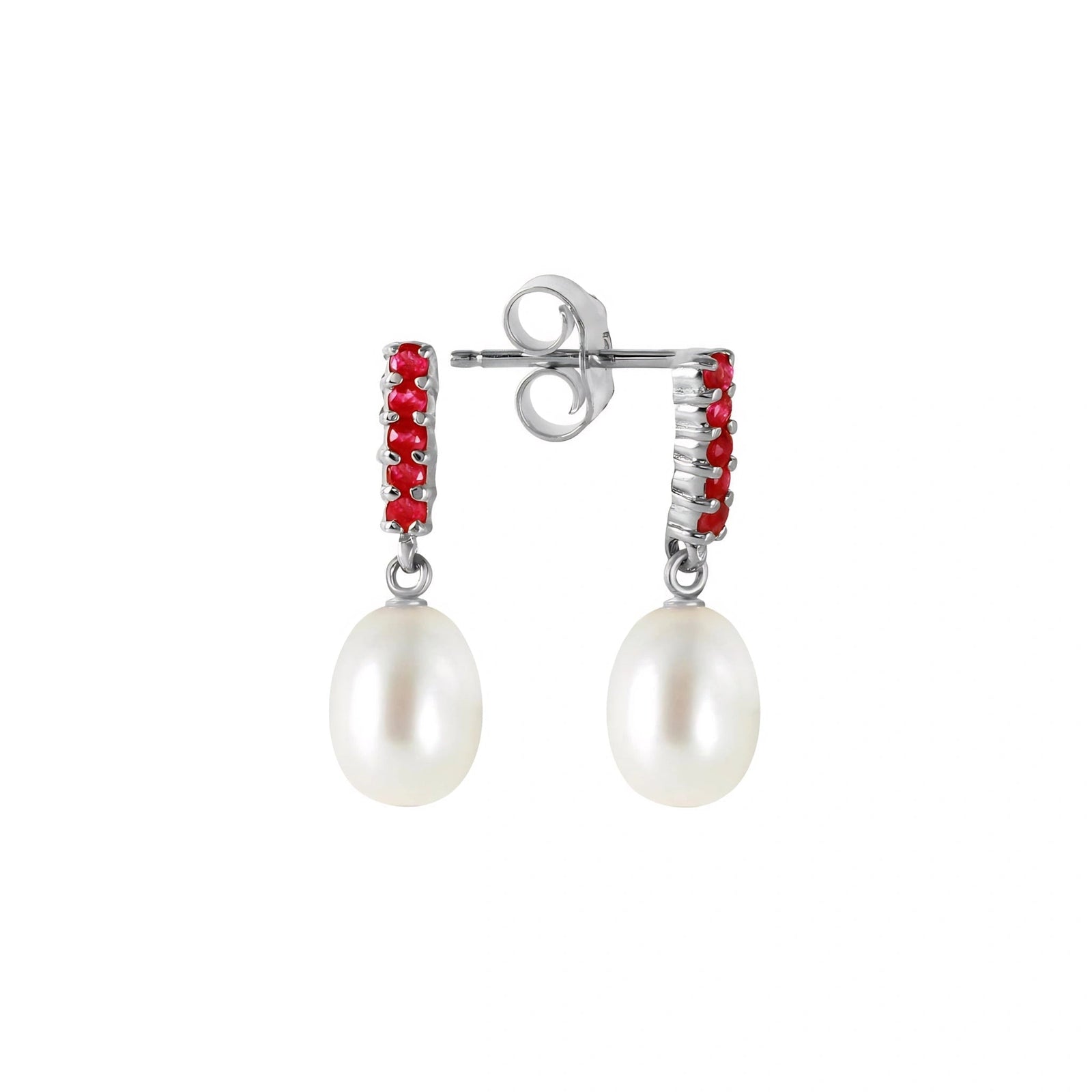 White Gold Pearl & Ruby — Mariacamelia