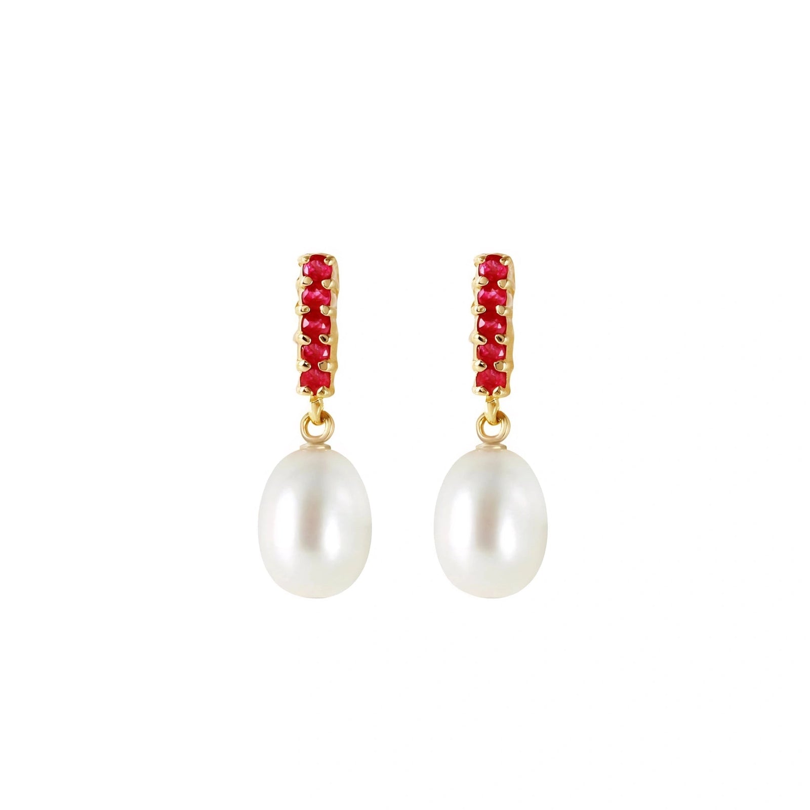 Yellow Gold Pearl & Ruby — Mariacamelia