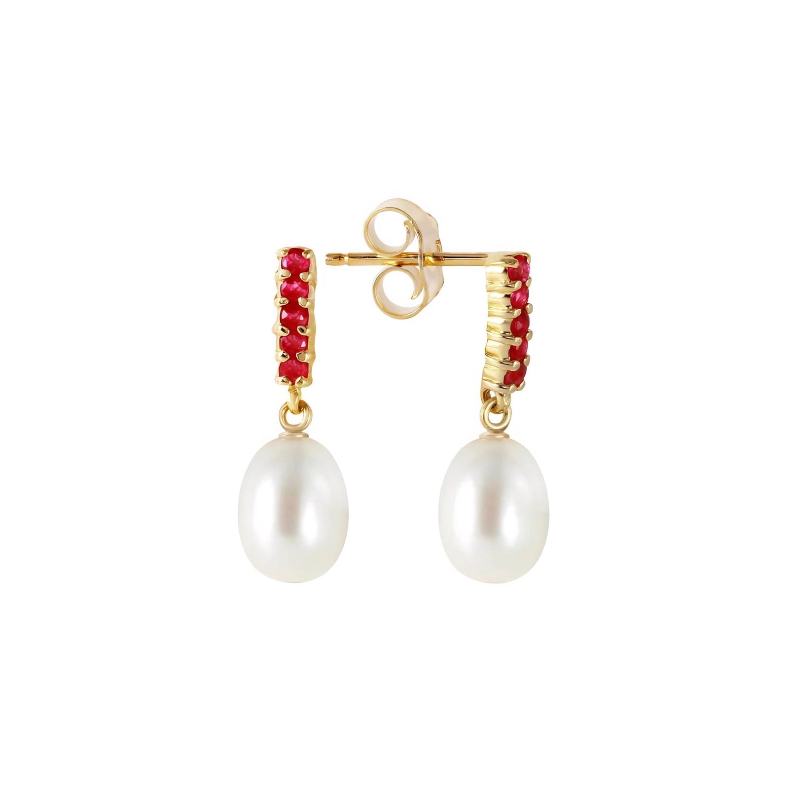 Yellow Gold Pearl & Ruby — Mariacamelia