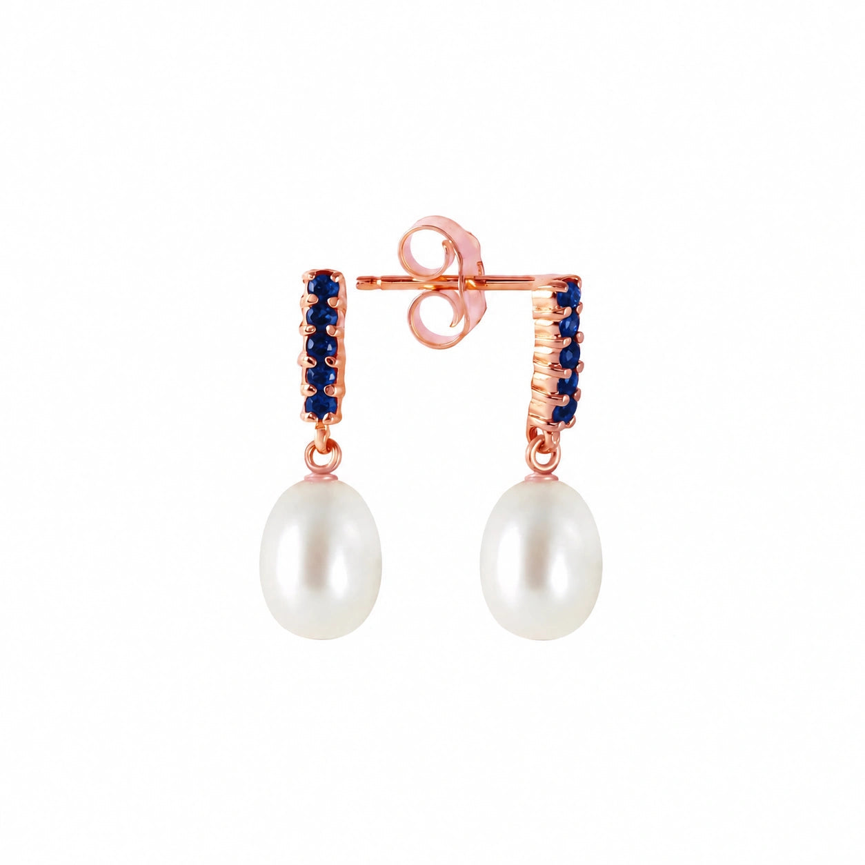 Rose Gold Pearl & Sapphire — Mariacamelia