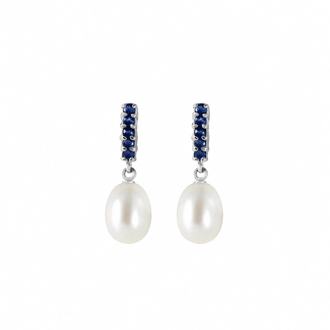 White Gold Pearl & Sapphire — Mariacamelia