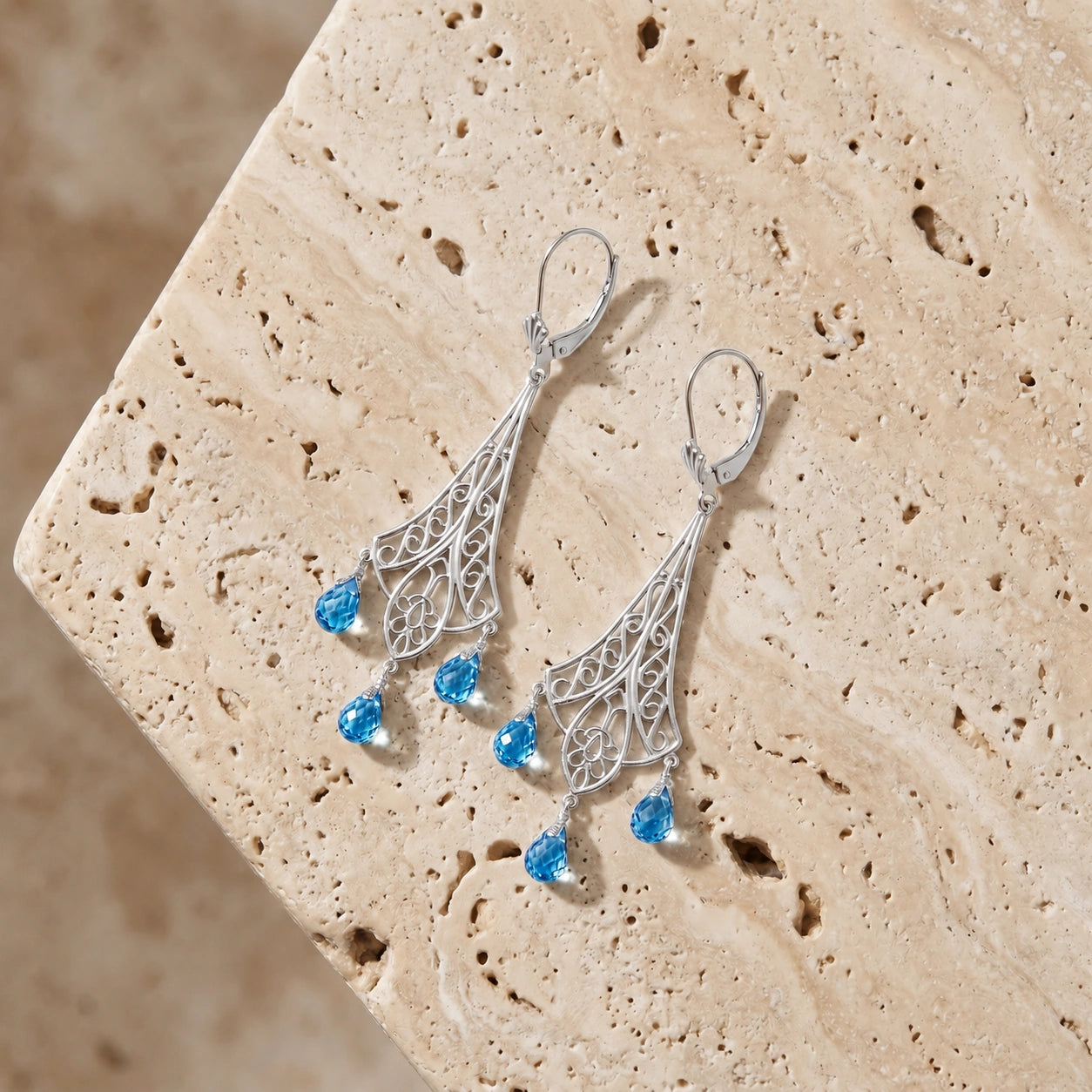 White Gold Blue Topaz — Mariacamilla