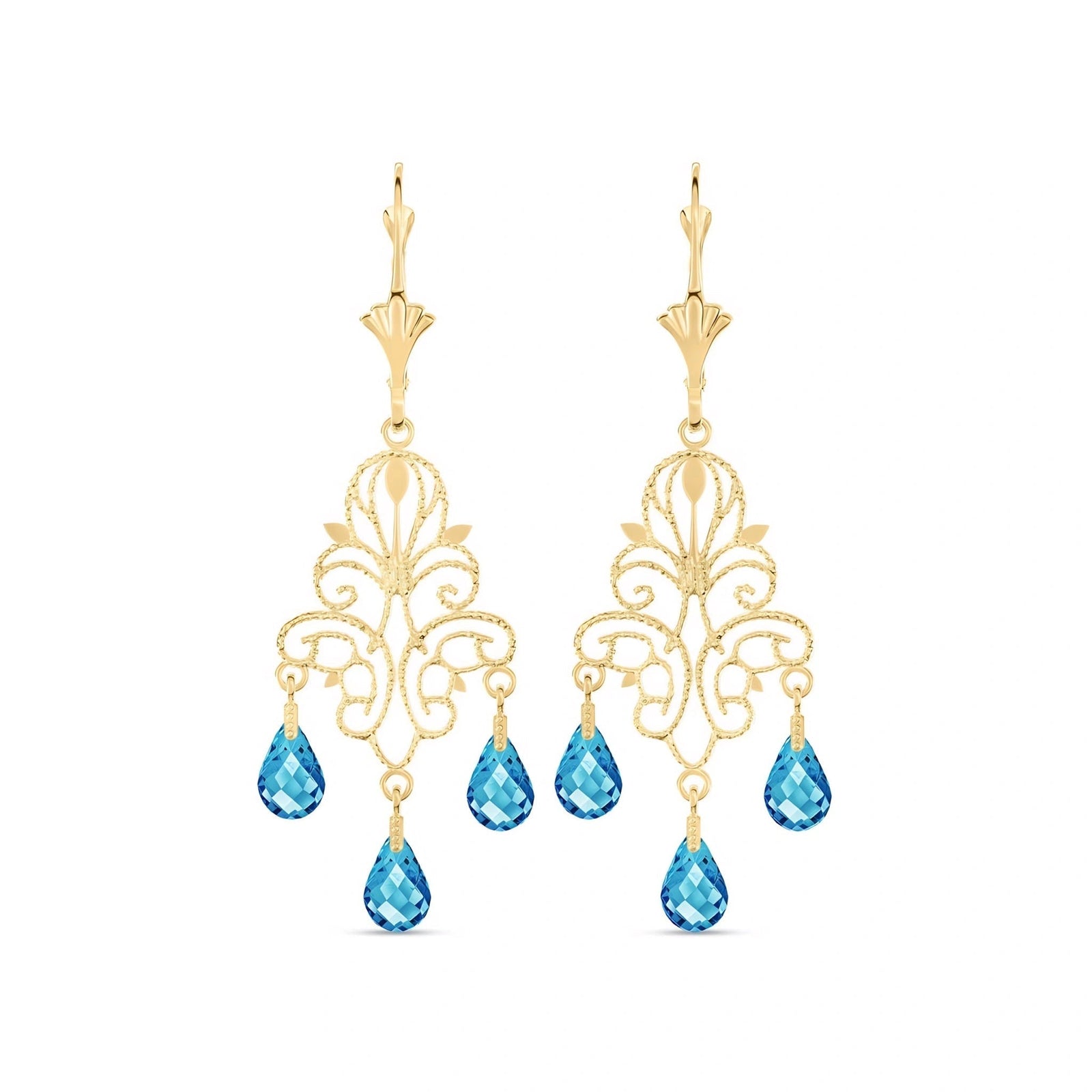 Yellow Gold Blue Topaz — Mariacamilla