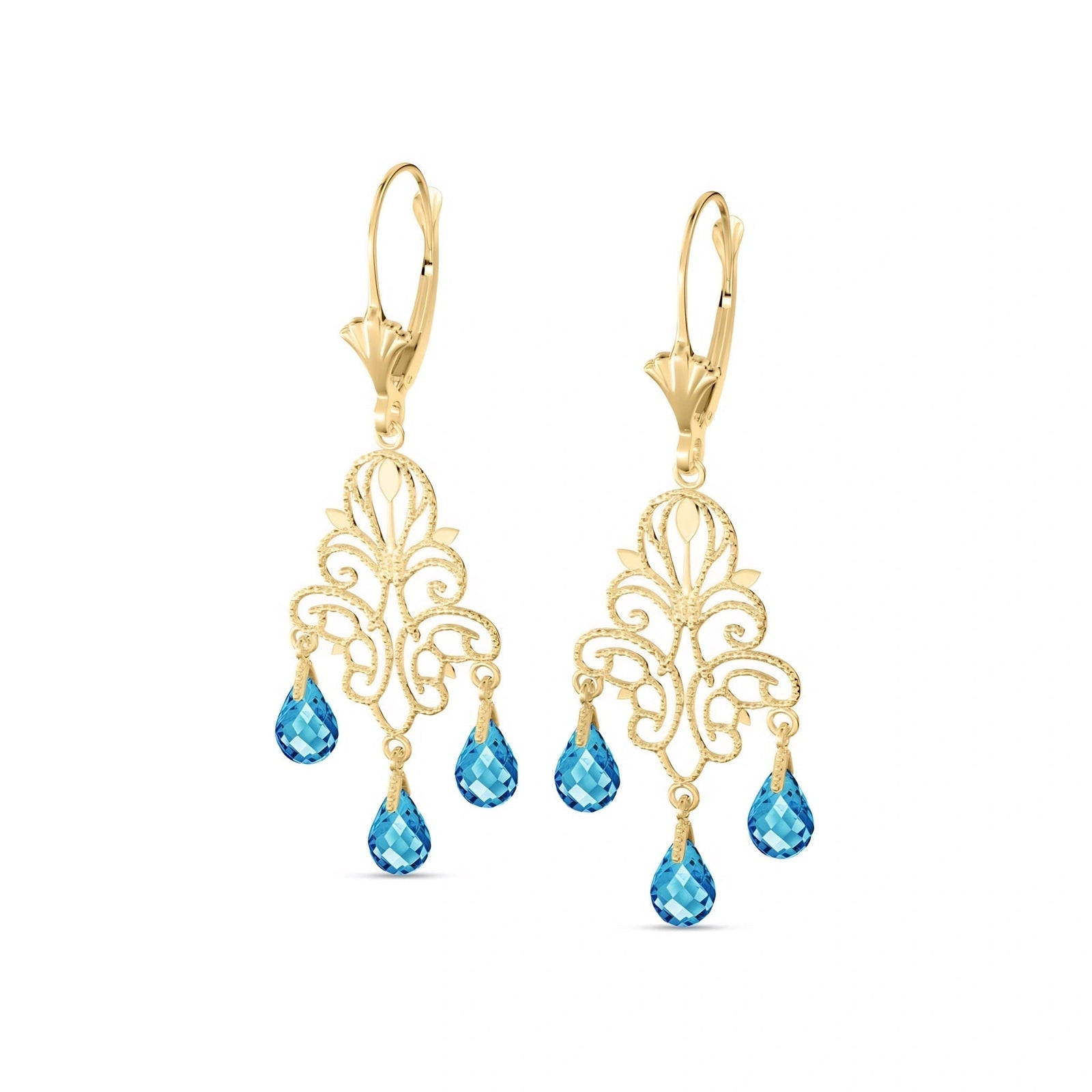 Yellow Gold Blue Topaz — Mariacamilla