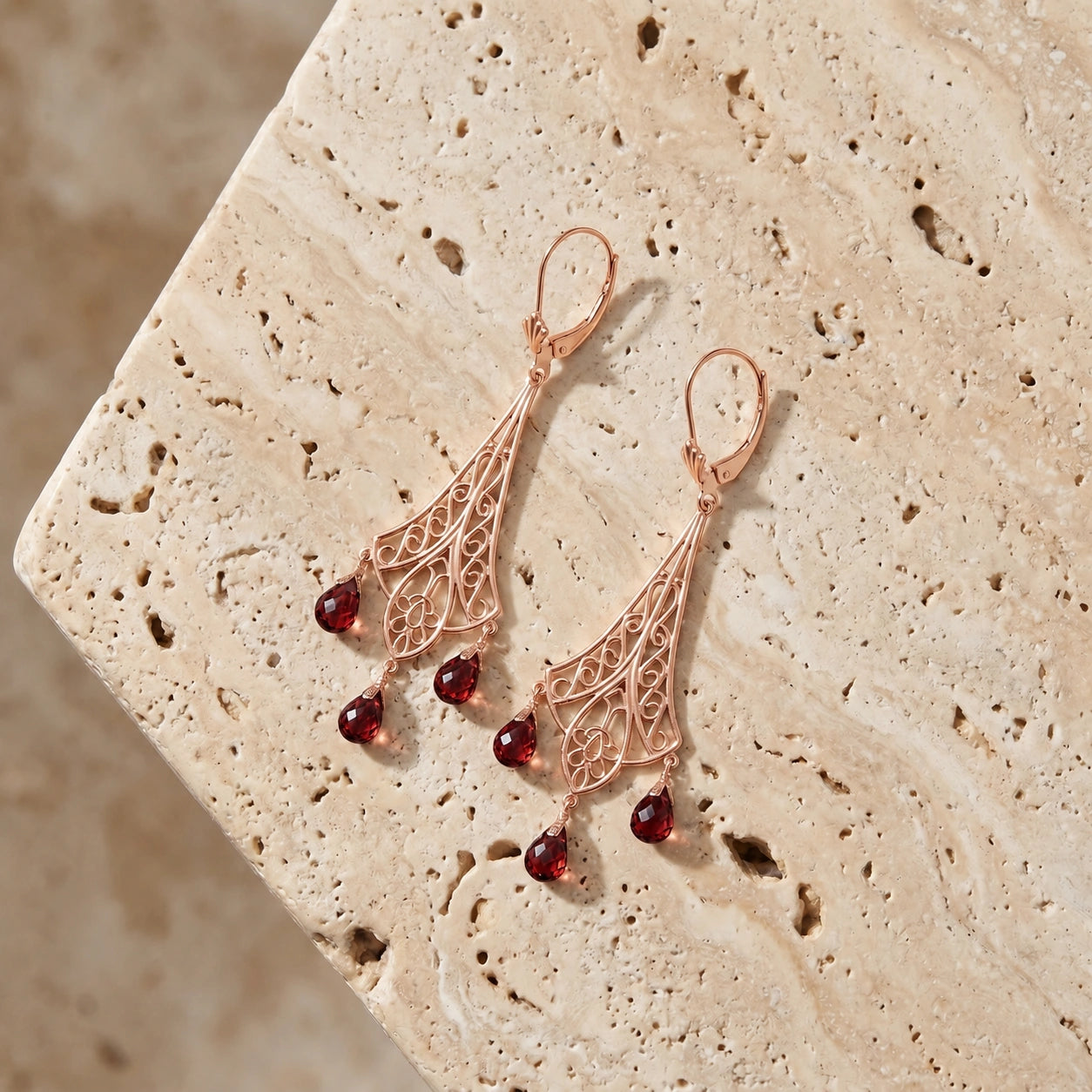 Rose Gold Garnet — Mariacamilla
