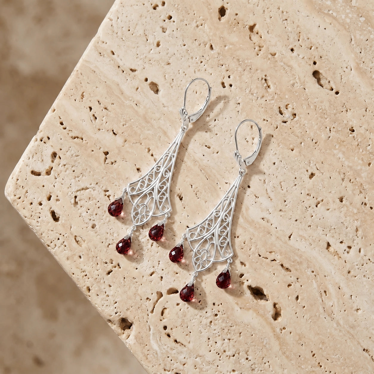 White Gold Garnet — Mariacamilla