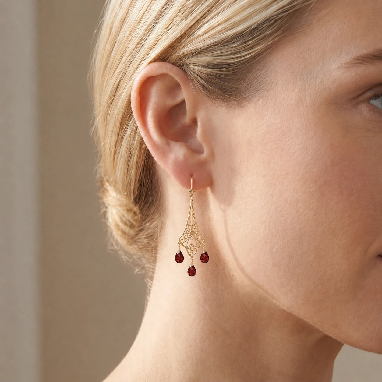 Yellow Gold Garnet — Mariacamilla