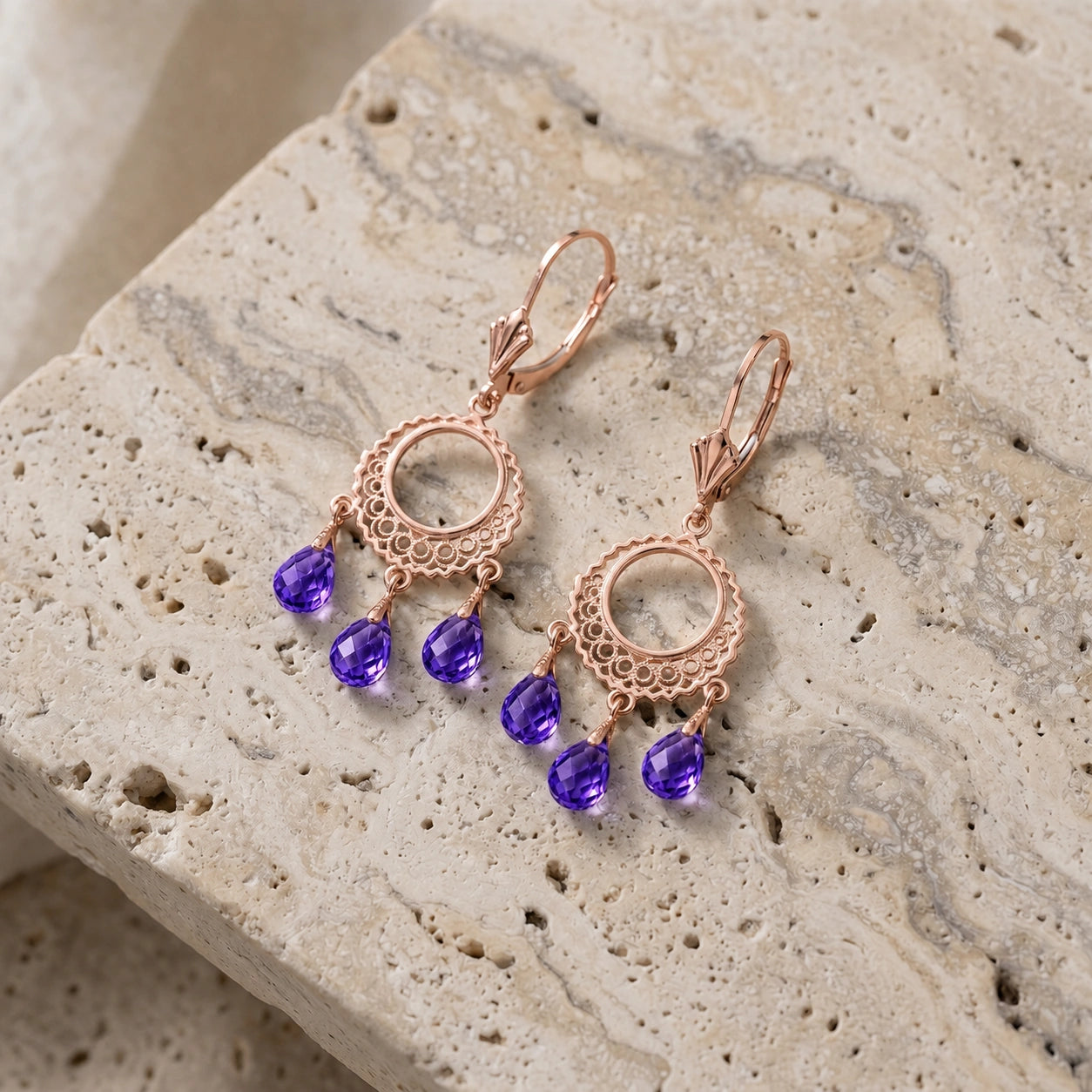 Rose Gold Amethyst — Mariacarina