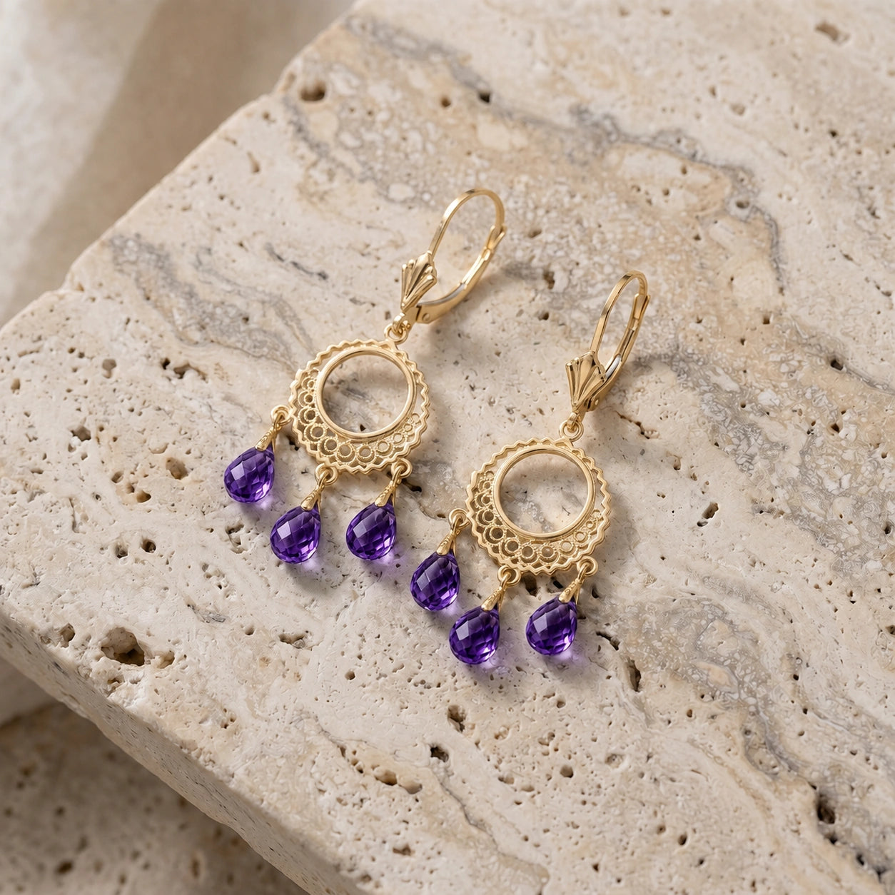Yellow Gold Amethyst — Mariacarina