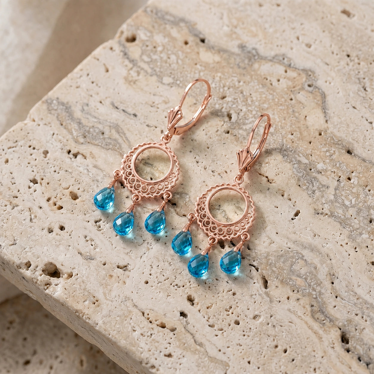 Rose Gold Blue Topaz — Mariacarina