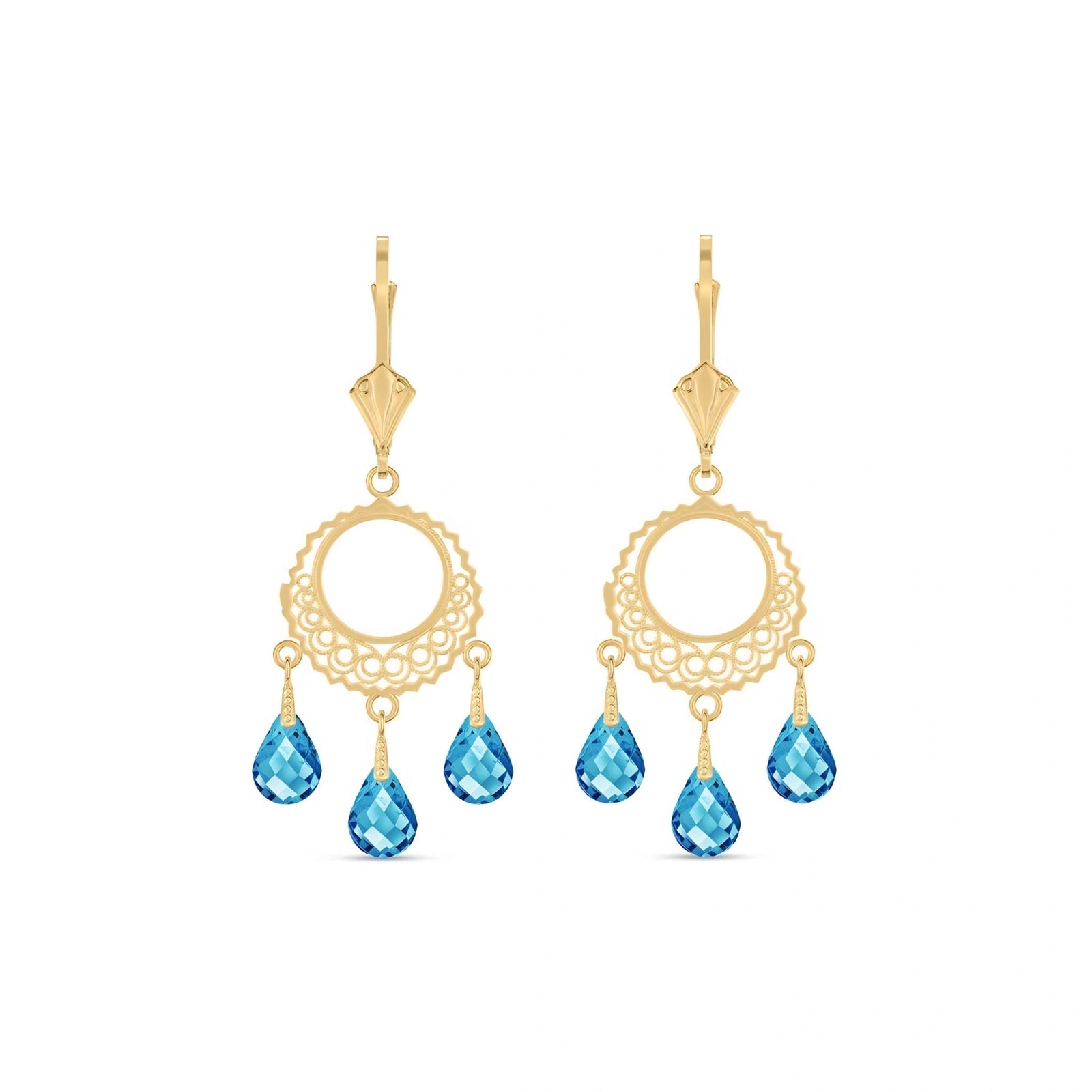 Yellow Gold Blue Topaz — Mariacarina