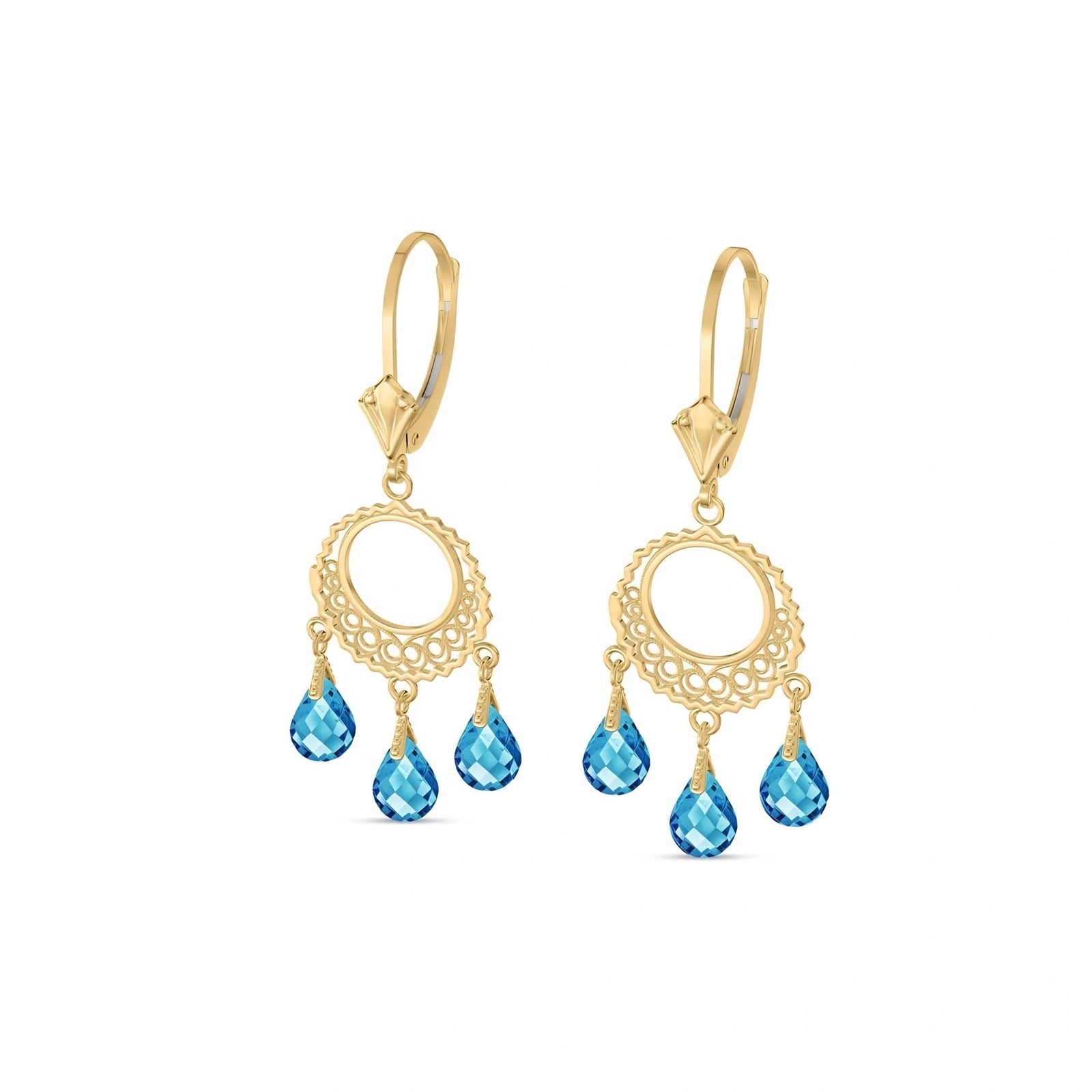 Yellow Gold Blue Topaz — Mariacarina