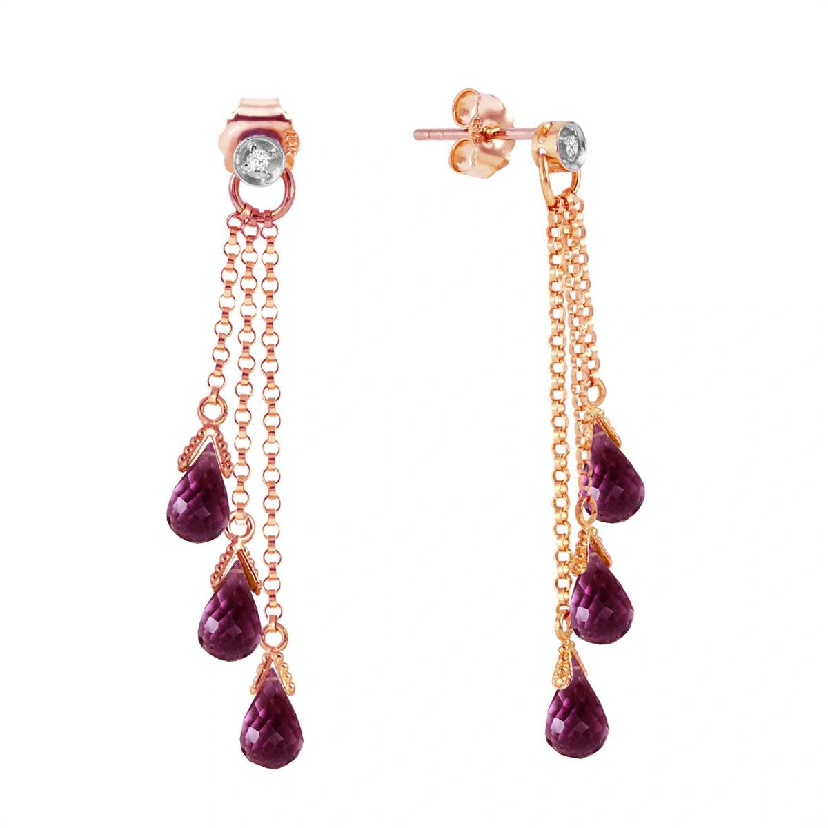 Rose Gold Amethyst & Diamond — Mariacarla