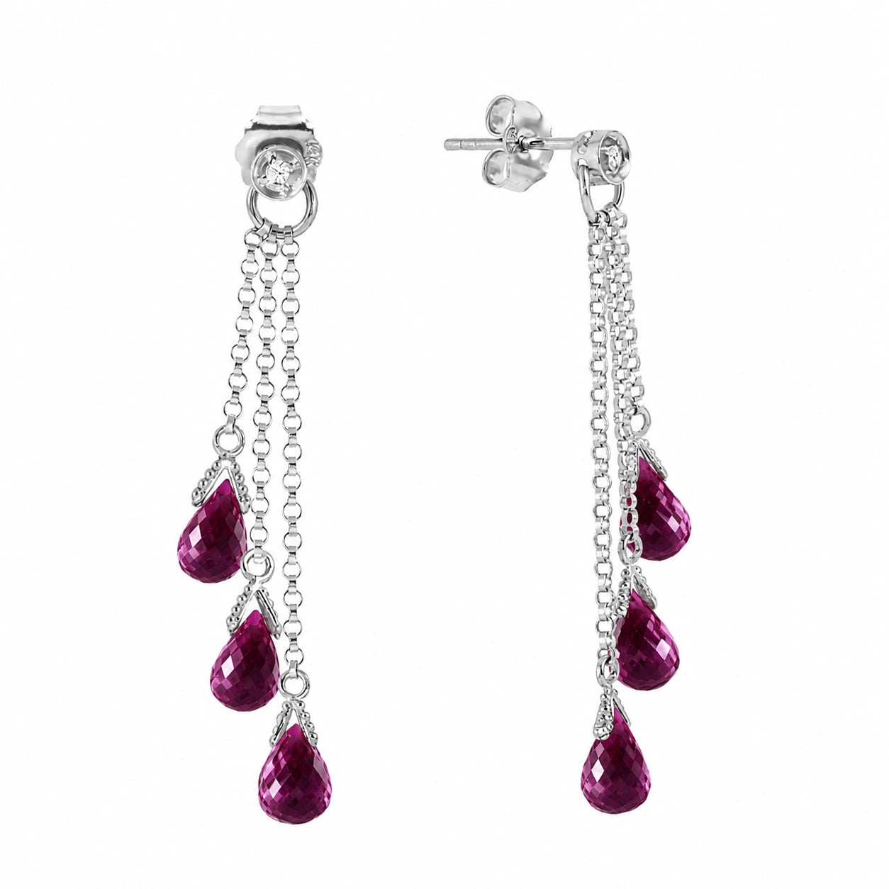 White Gold Amethyst & Diamond — Mariacarla