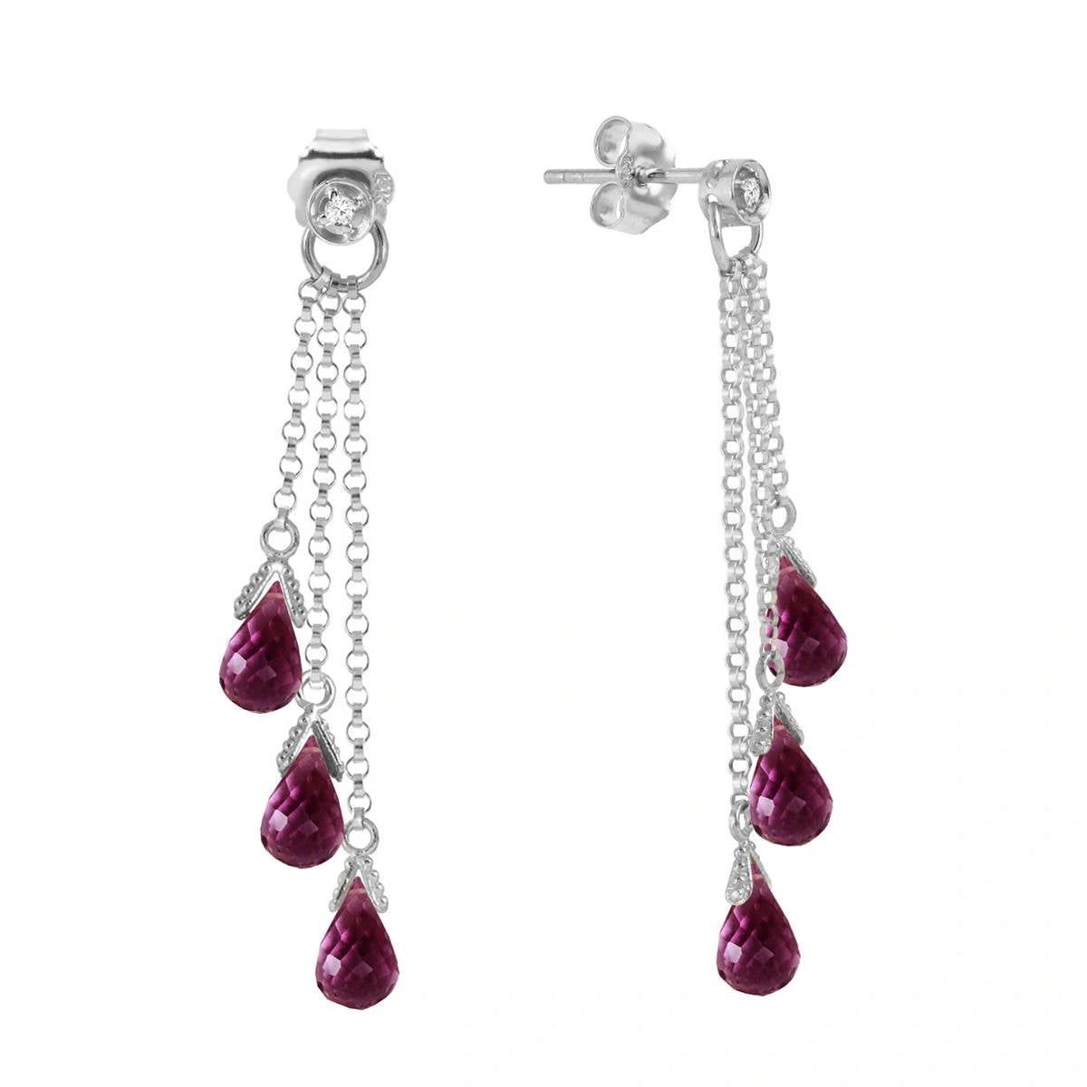 White Gold Amethyst & Diamond — Mariacarla