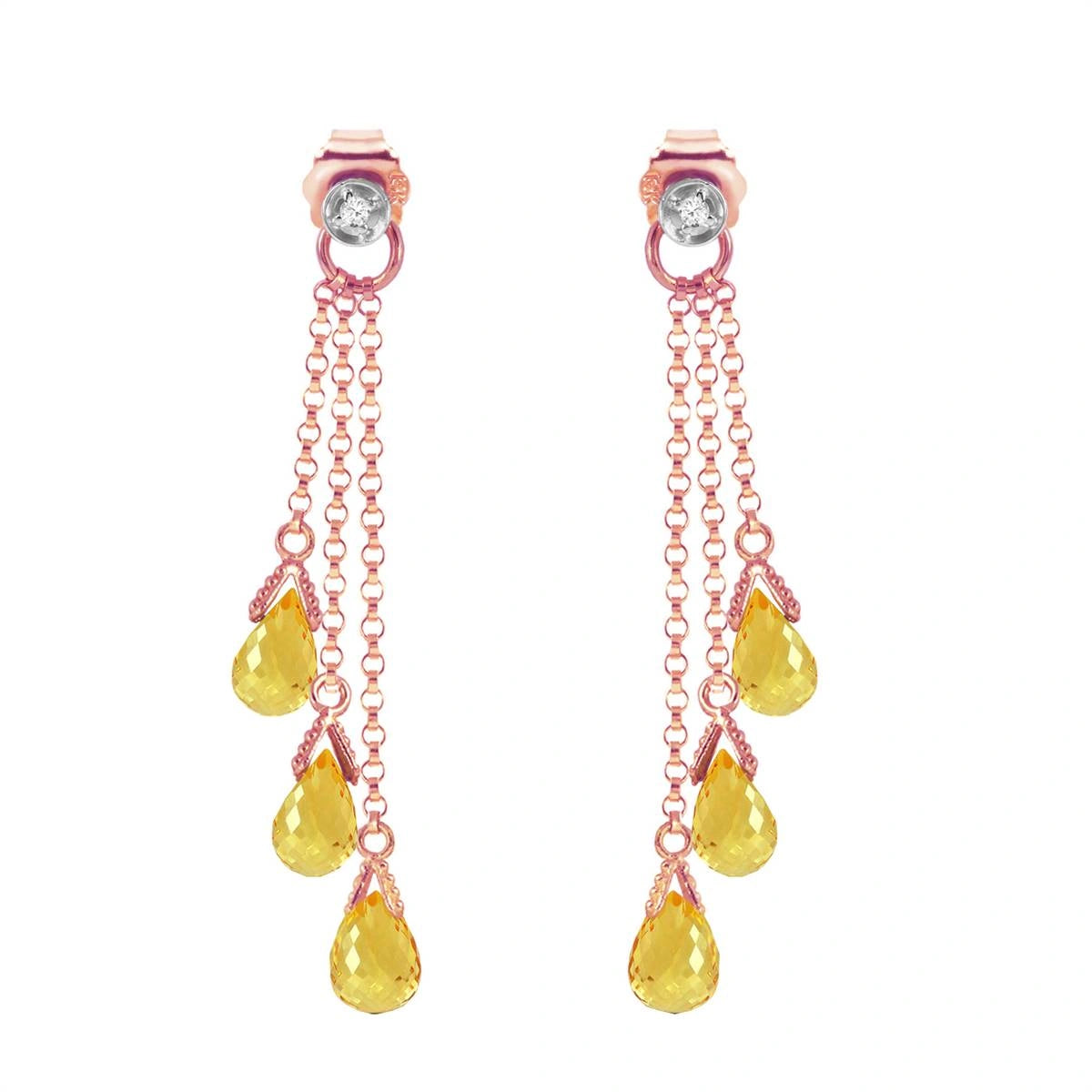 Rose Gold Citrine & Diamond — Mariacarla