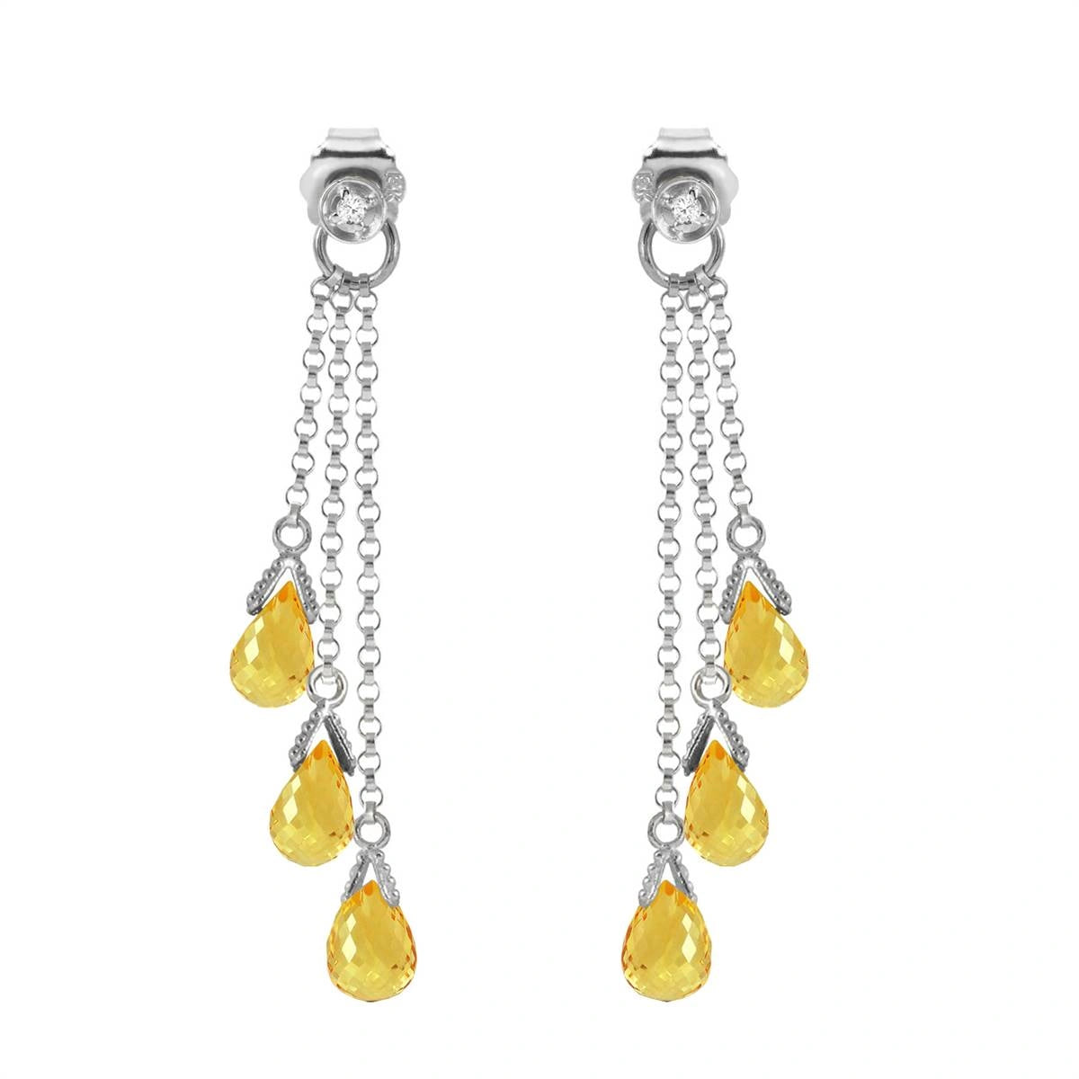 White Gold Citrine & Diamond — Mariacarla