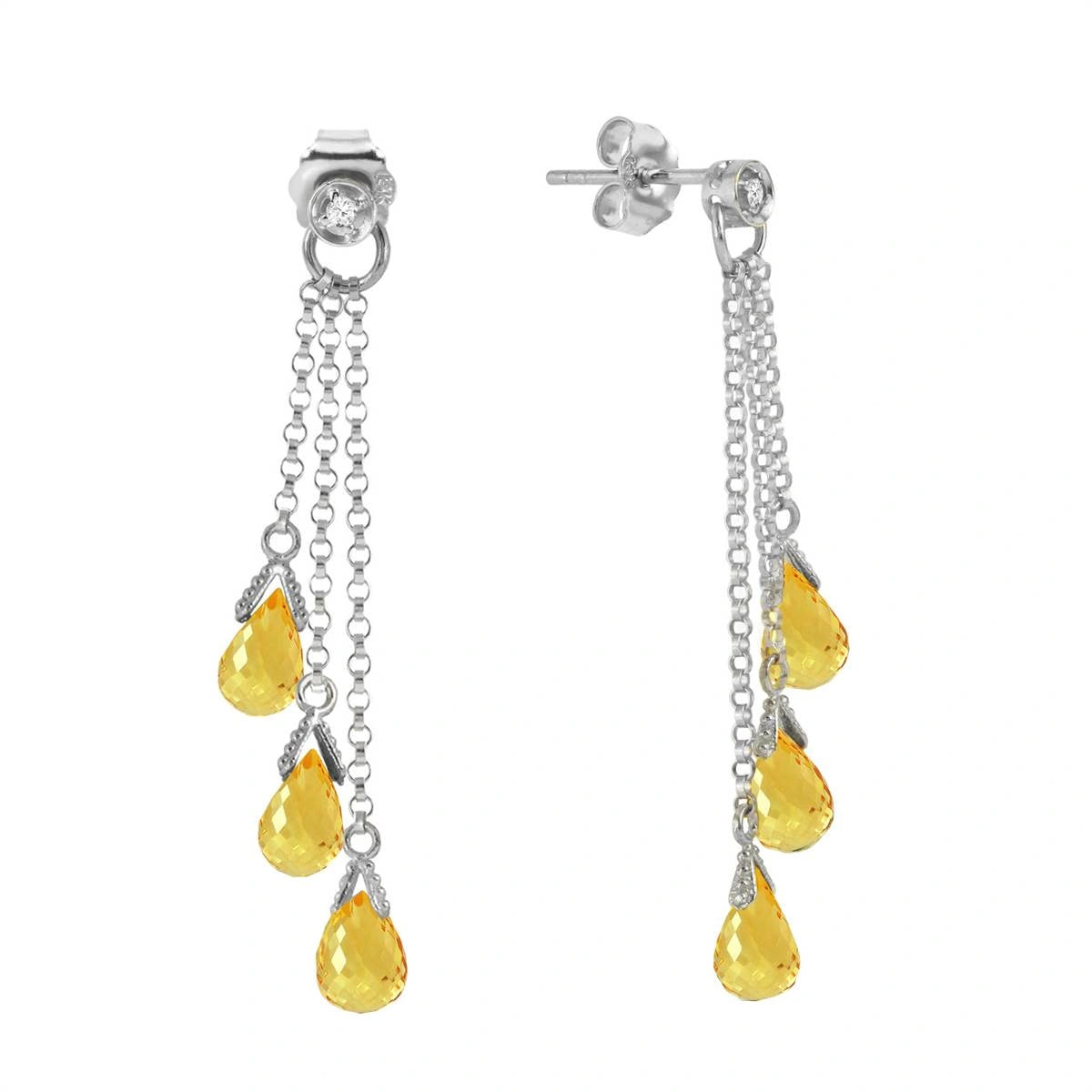 White Gold Citrine & Diamond — Mariacarla