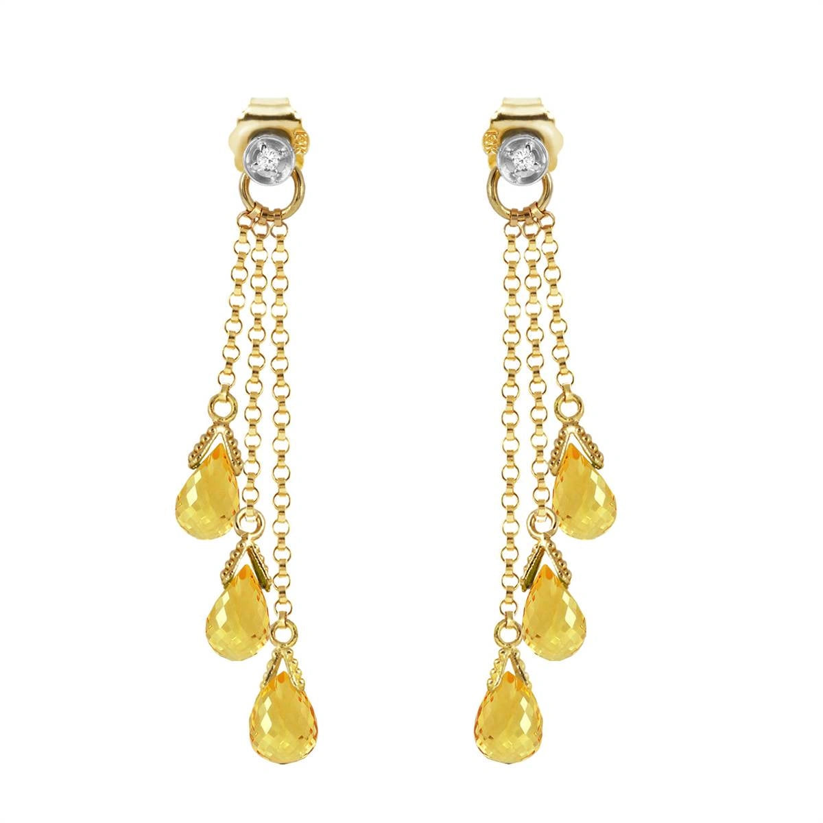 Yellow Gold Citrine & Diamond — Mariacarla