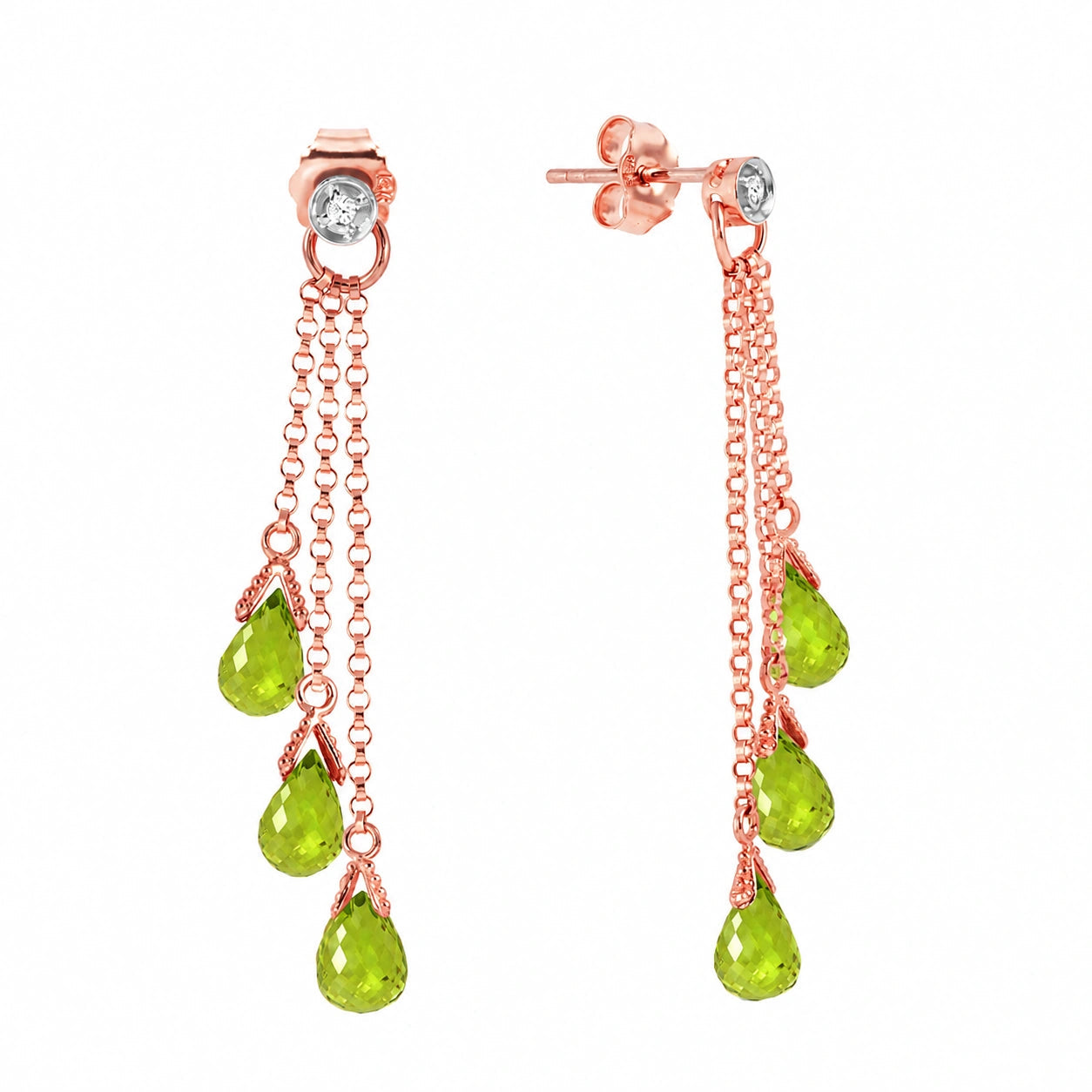 Rose Gold Peridot & Diamond — Mariacarla
