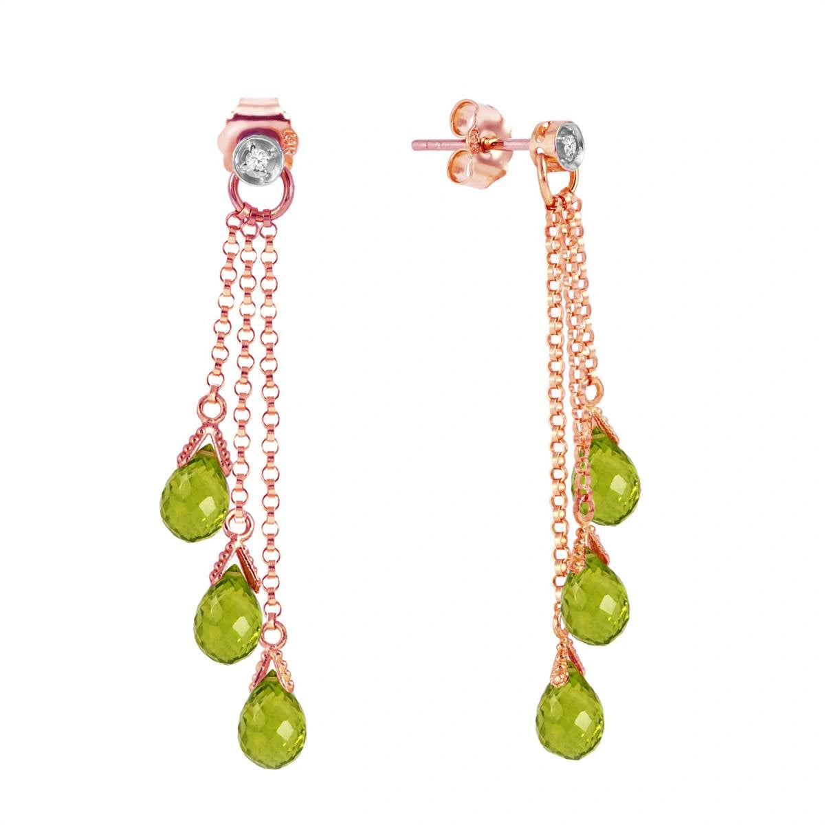 Rose Gold Peridot & Diamond — Mariacarla