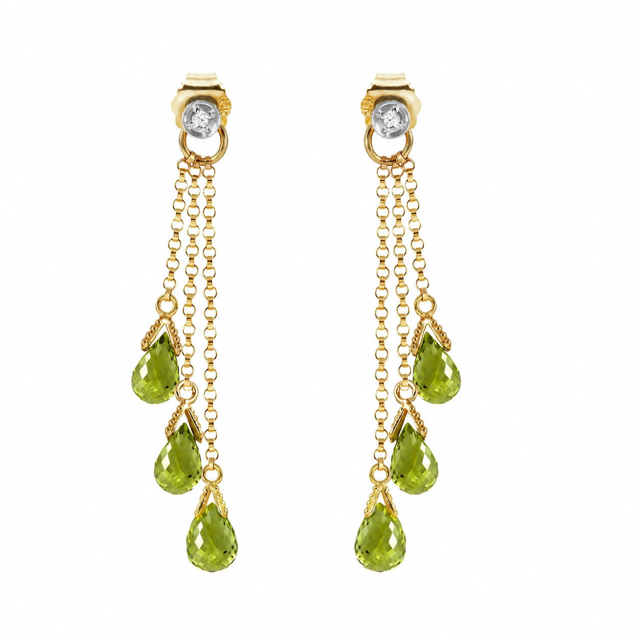 Yellow Gold Peridot & Diamond — Mariacarla