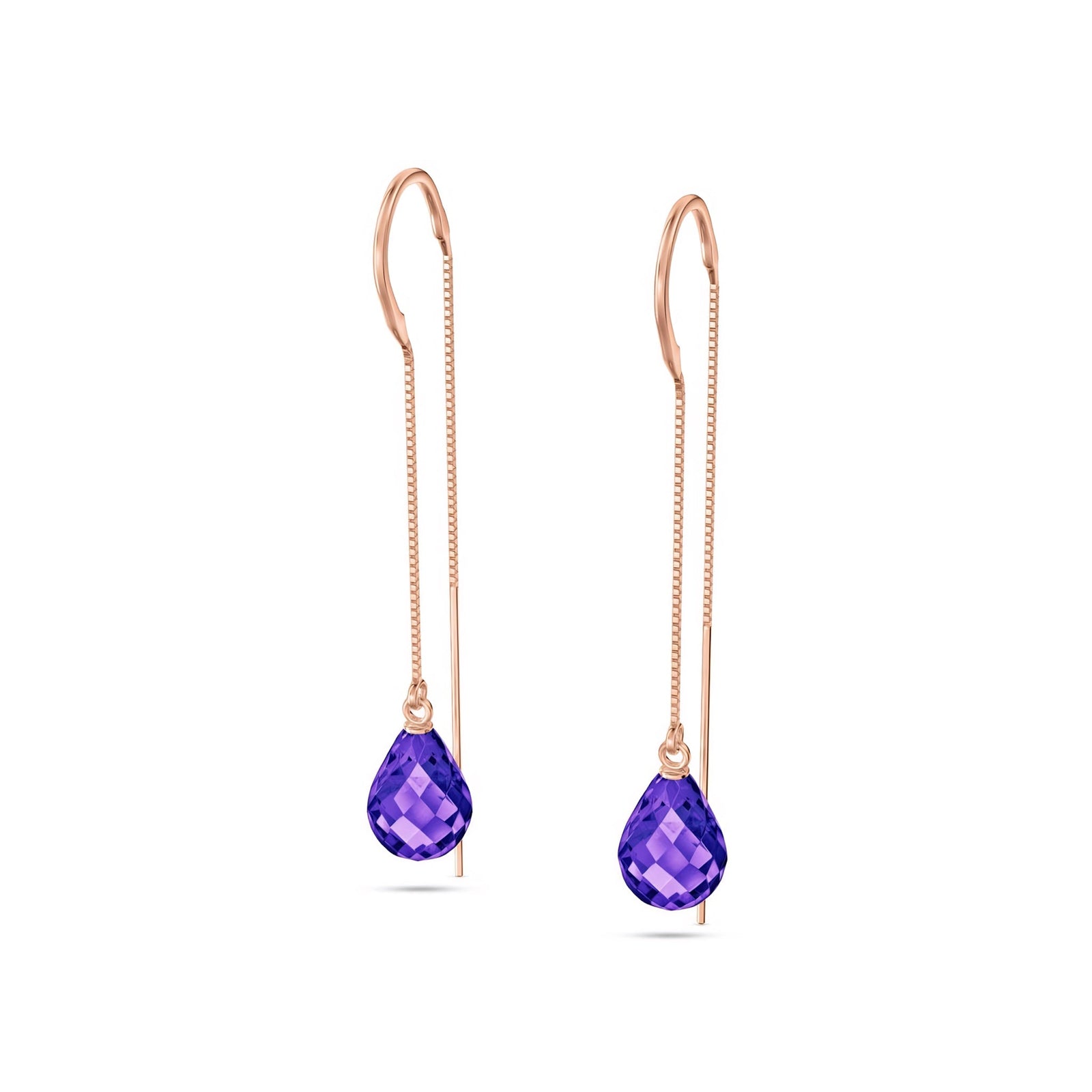Rose Gold Earrings Blue Topaz 10K — Egle