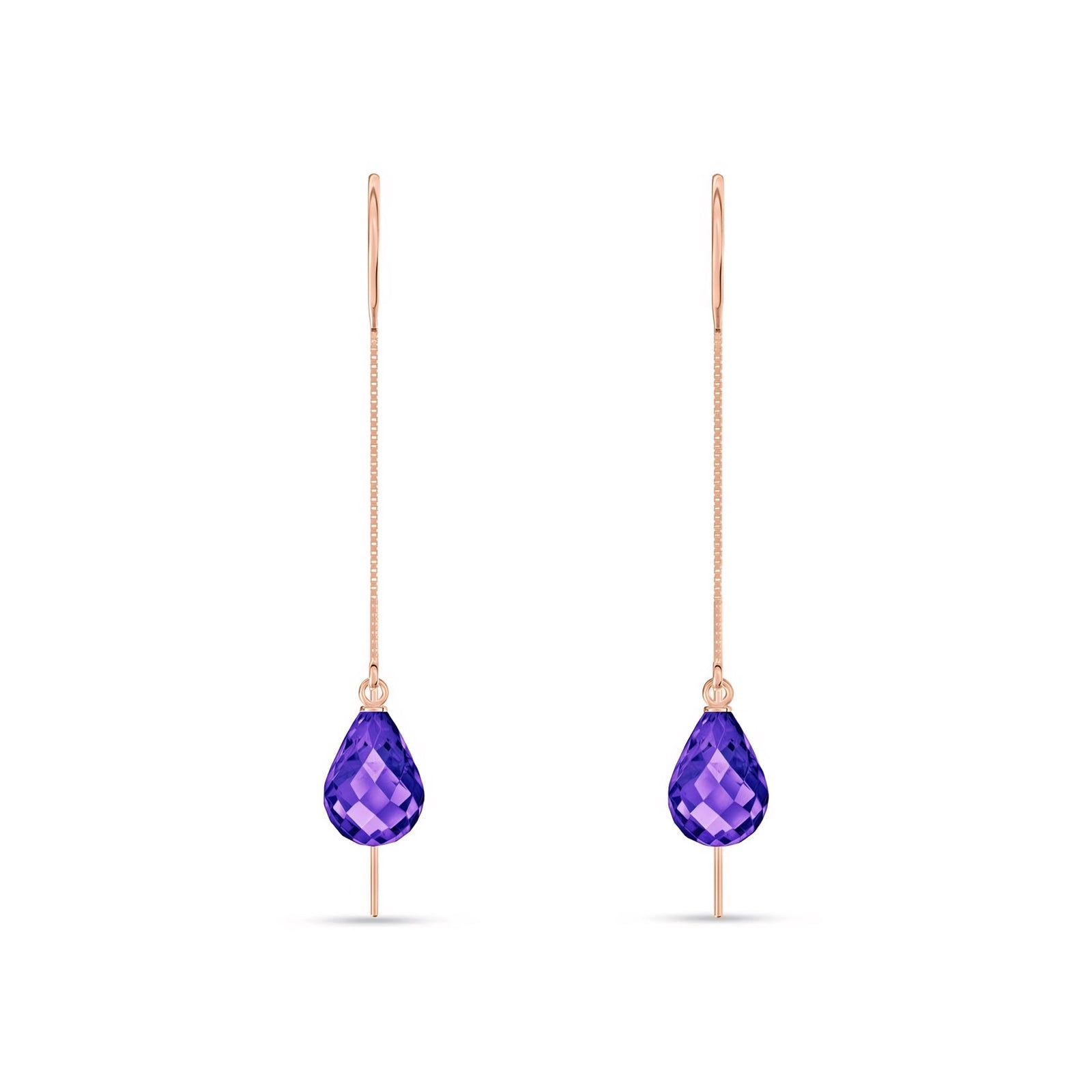 Rose Gold Earrings Blue Topaz 10K — Egle