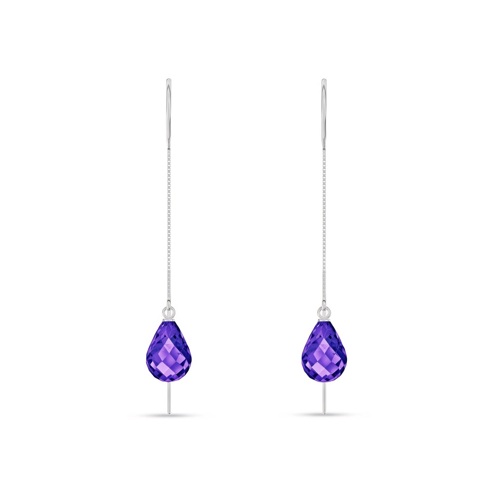 White Gold Earrings Blue Topaz 10K — Egle