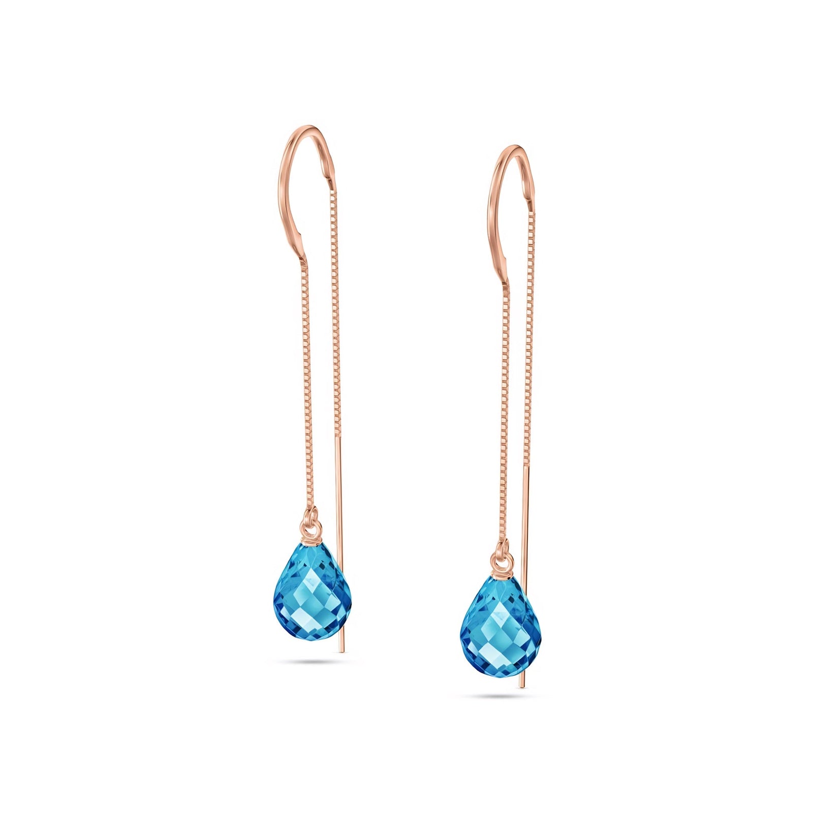Rose Gold Earrings Pink Topaz 10K — Egle