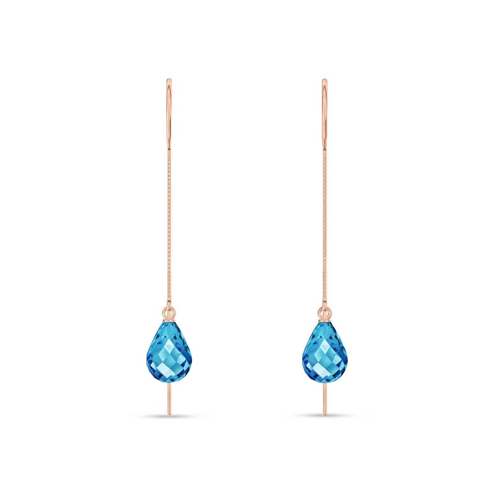 Rose Gold Earrings Pink Topaz 10K — Egle