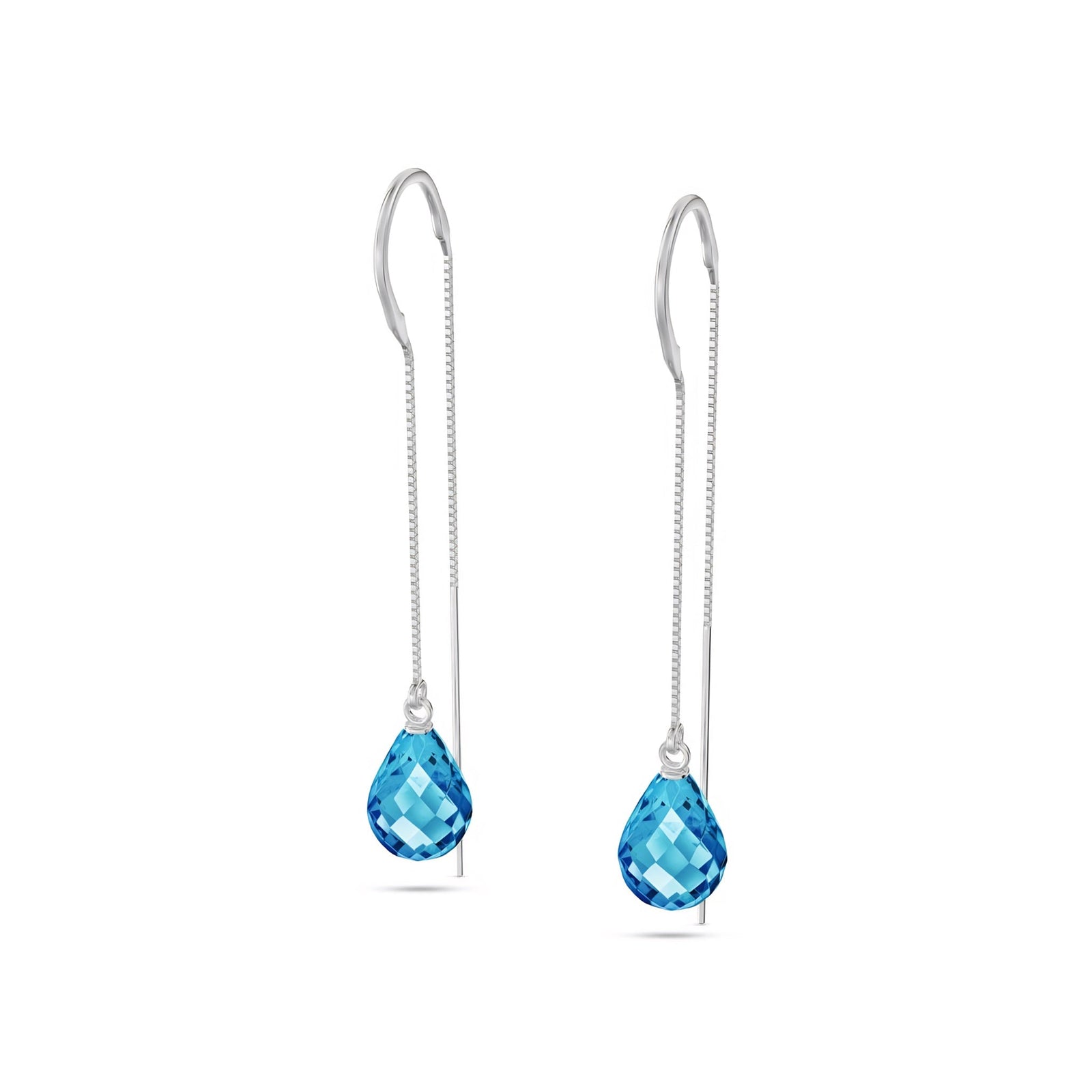 White Gold Earrings Pink Topaz 10K — Egle