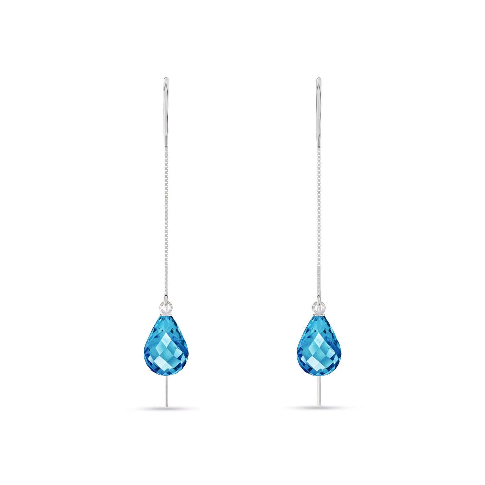 White Gold Earrings Pink Topaz 10K — Egle